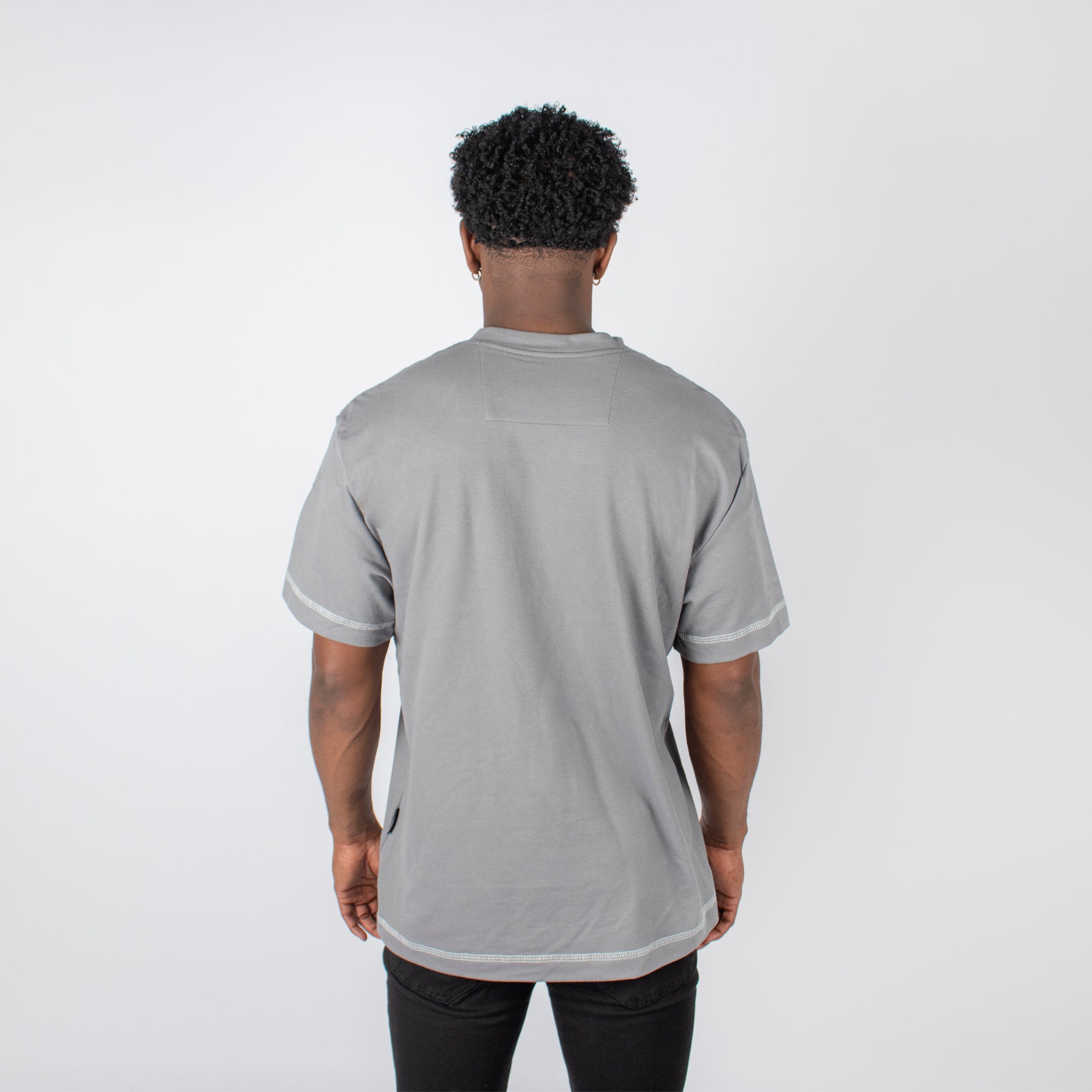 Camiseta hombre R. Textura gris