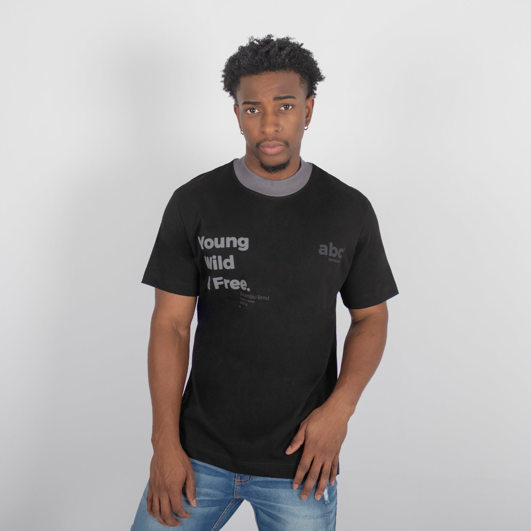 Camiseta regular hombre young wild ABC