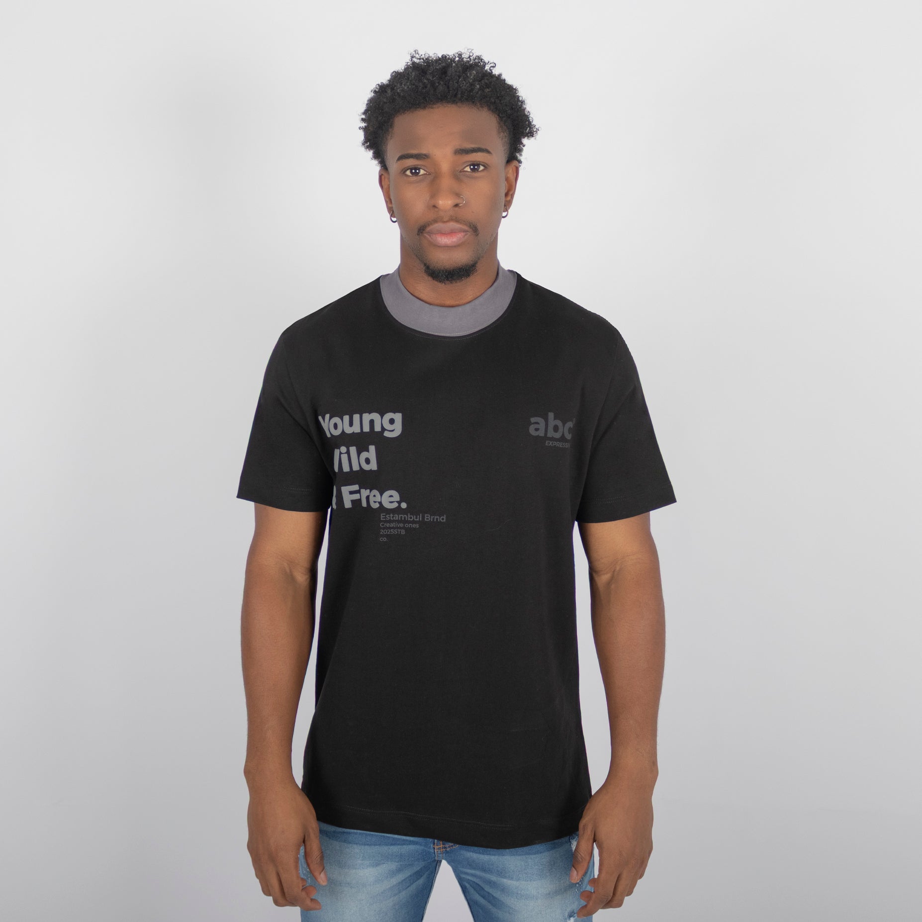 Camiseta regular hombre young wild ABC