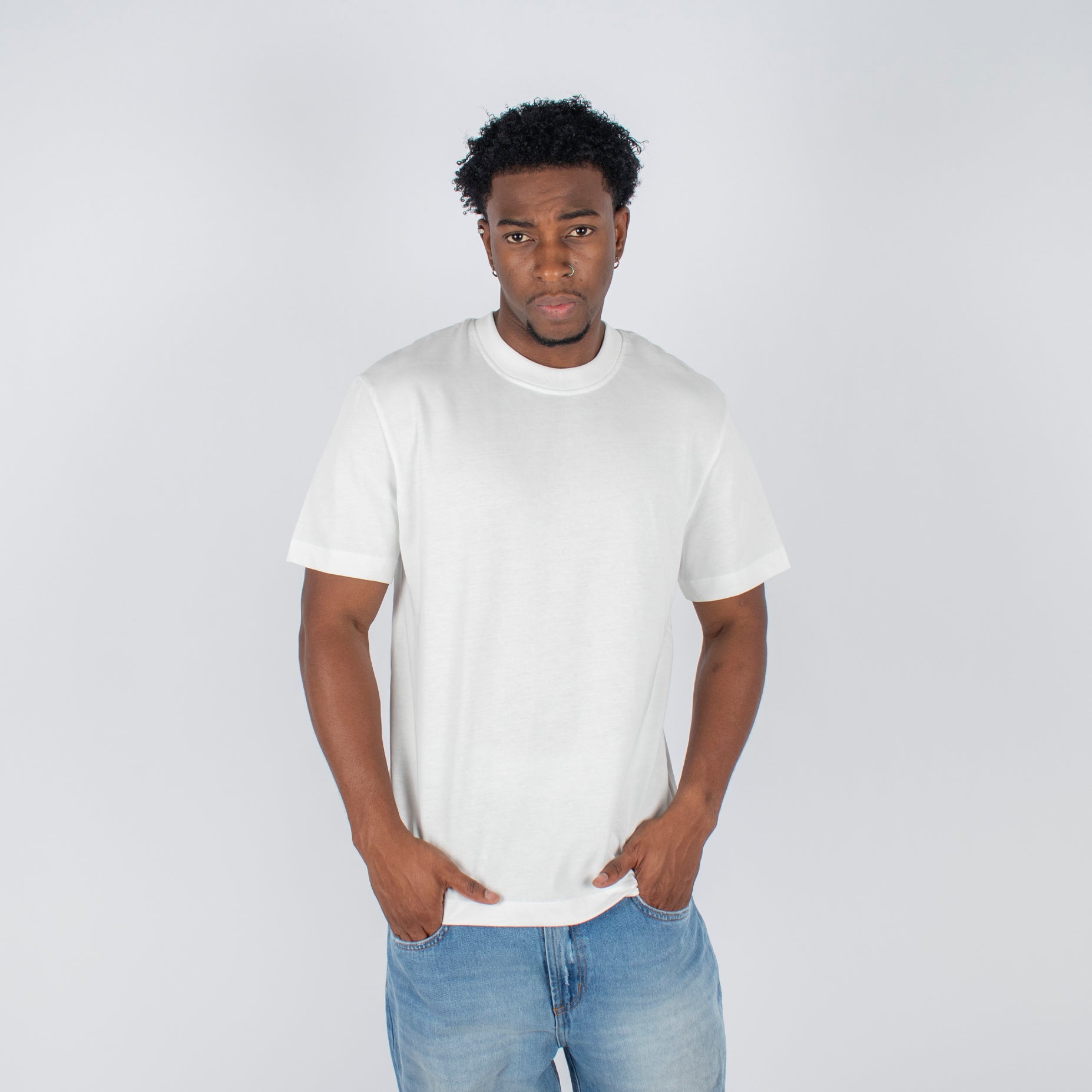 Camiseta hombre basica crudo