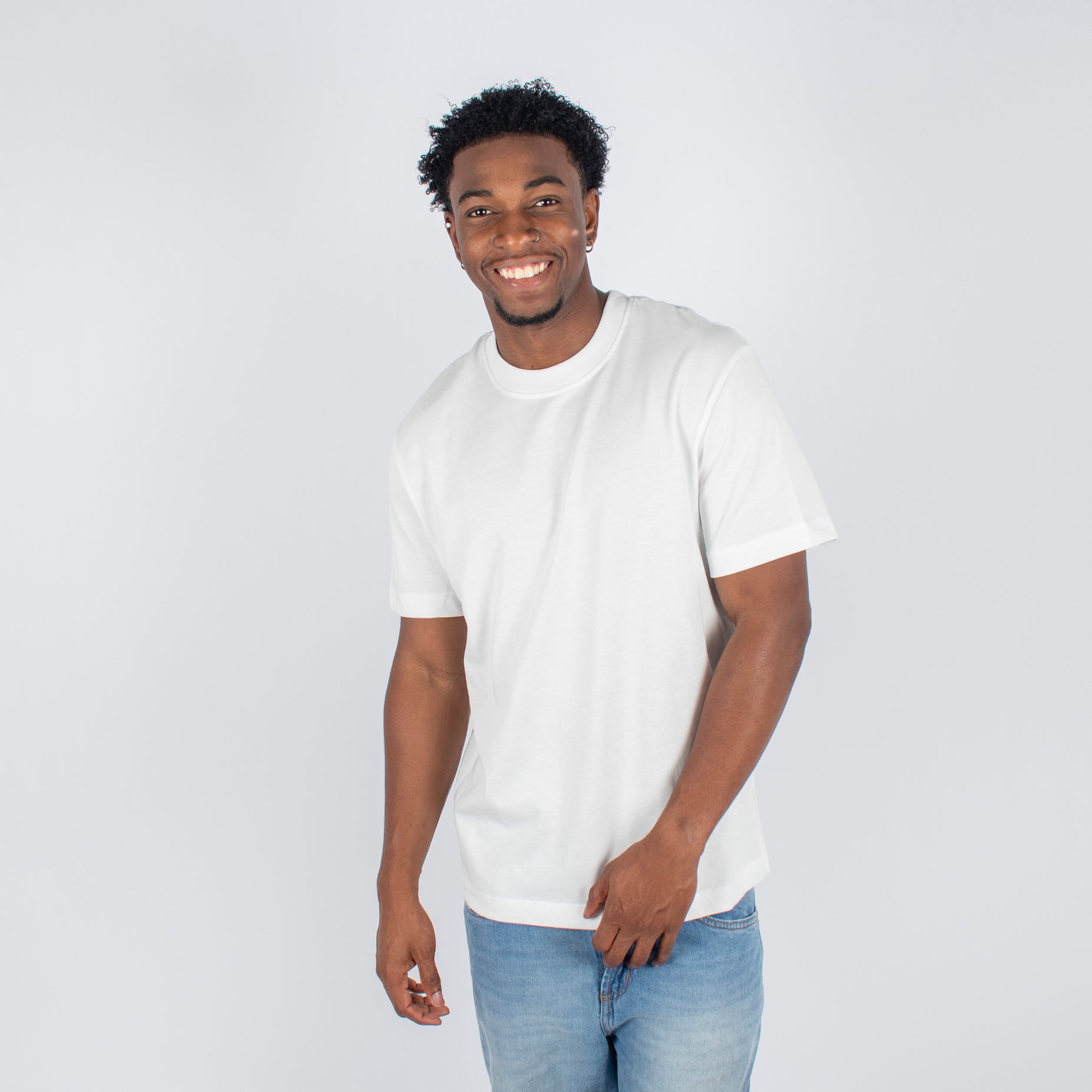 Camiseta hombre basica crudo