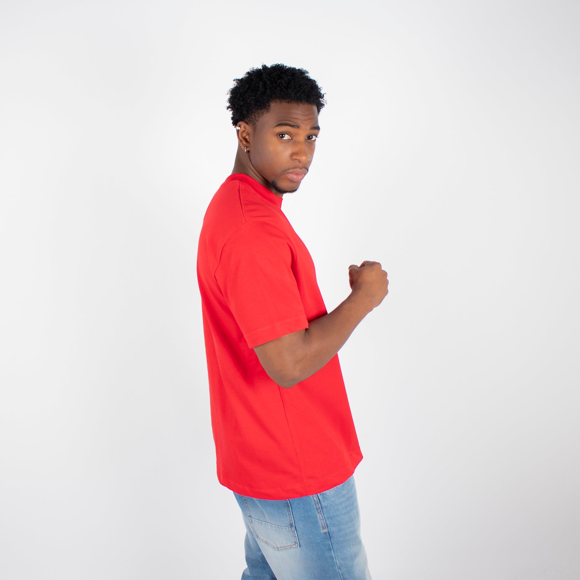 Camiseta hombre basica rojo