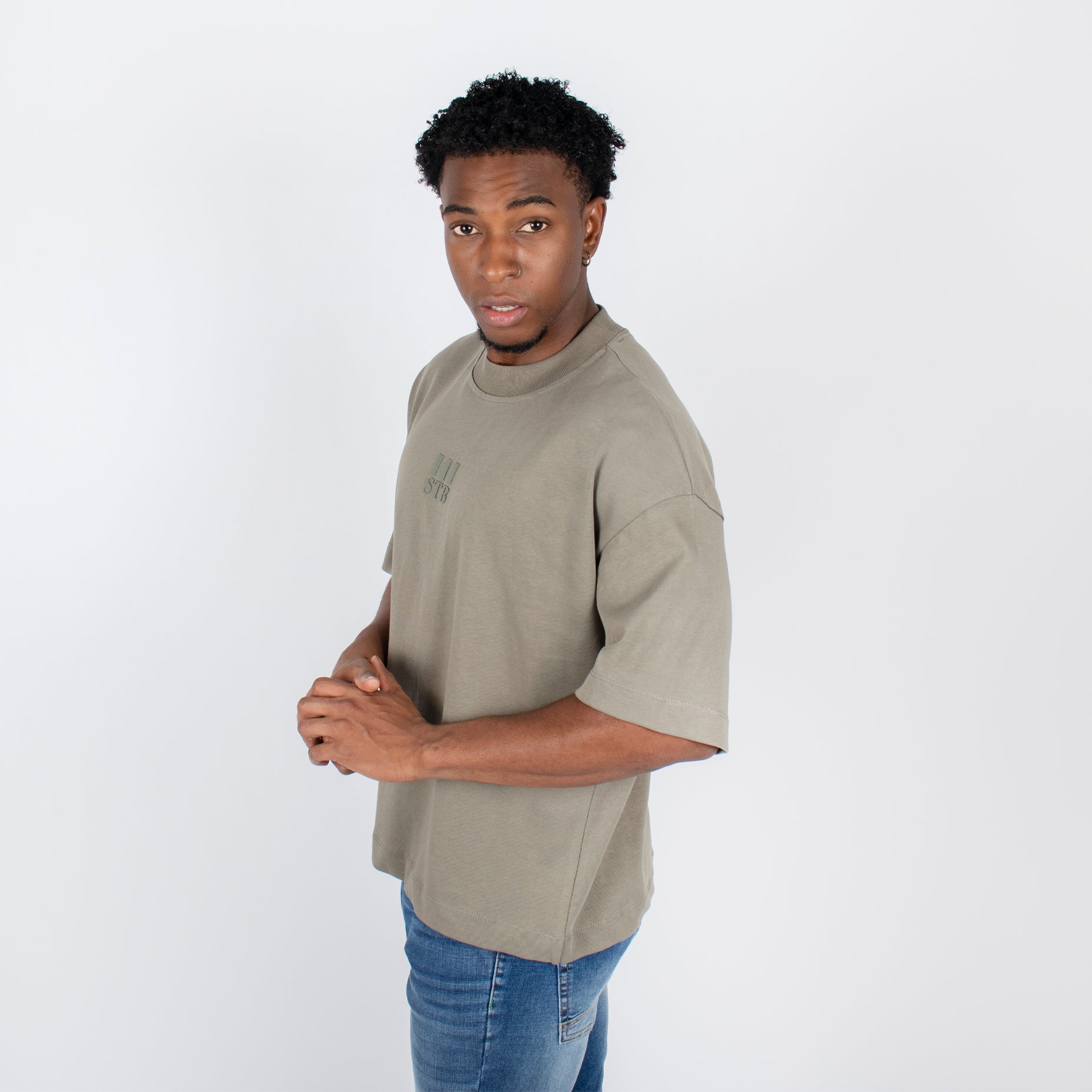 Camiseta hombre Boxi fit gris