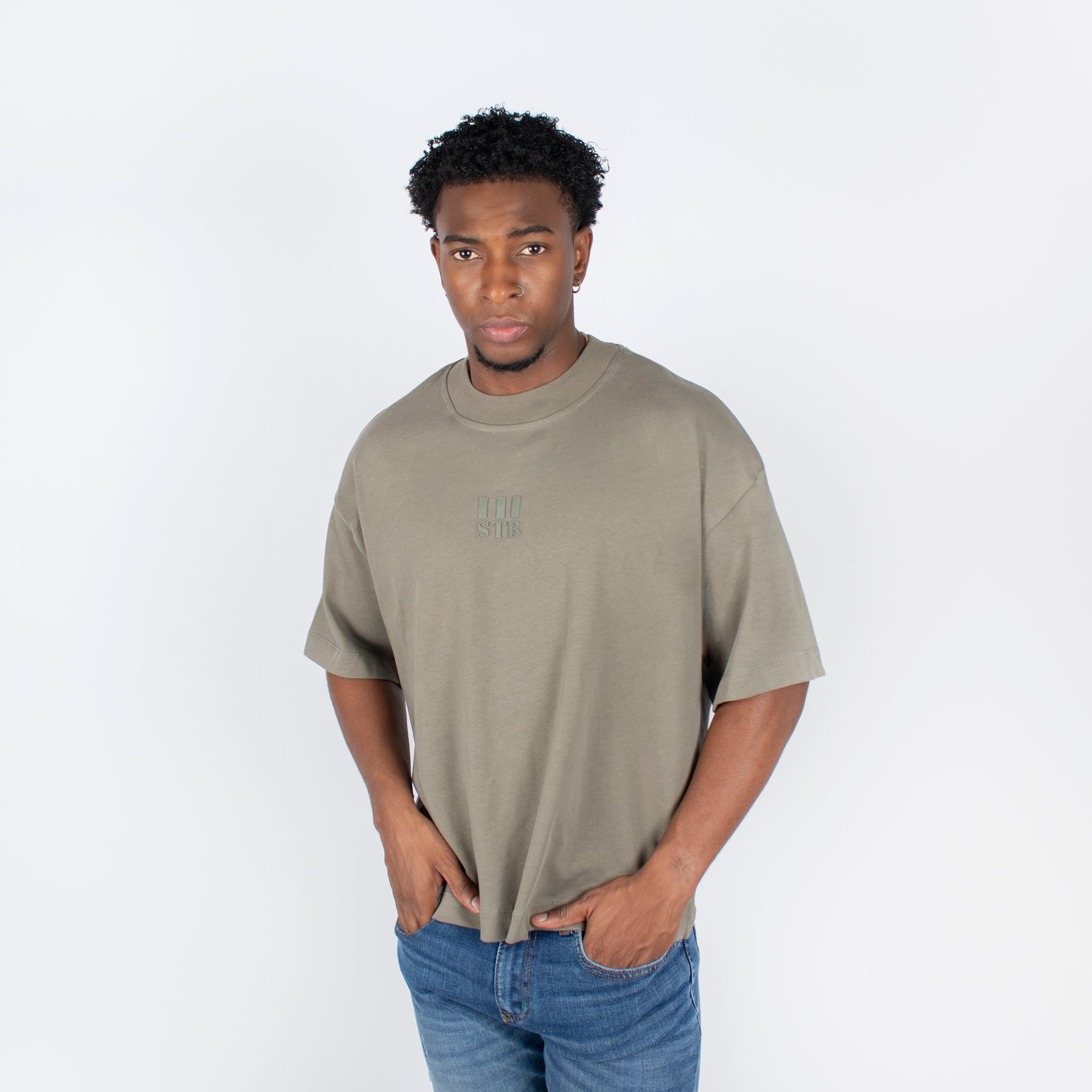 Camiseta hombre Boxi fit gris