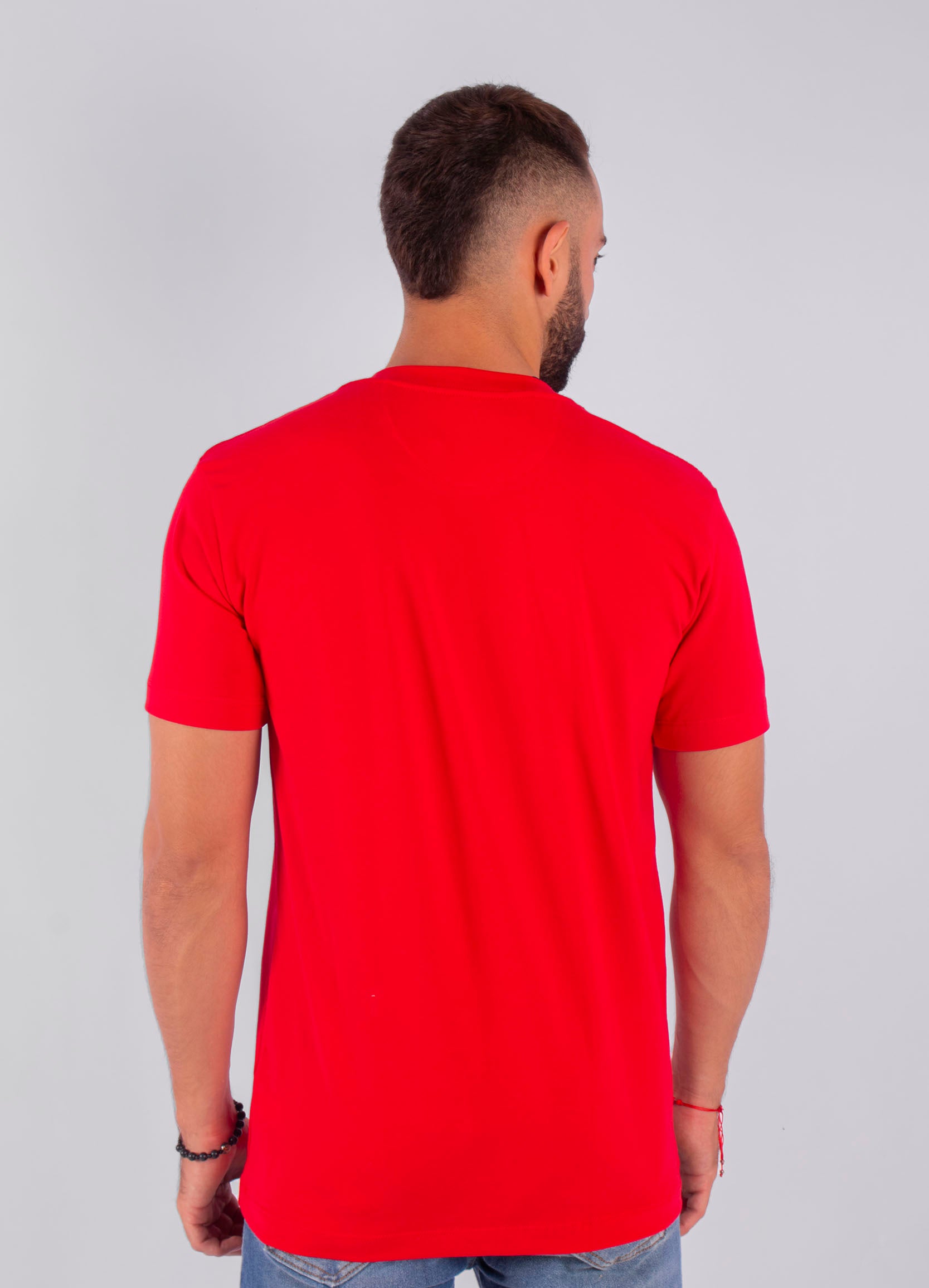 Camiseta hombre basica  roja