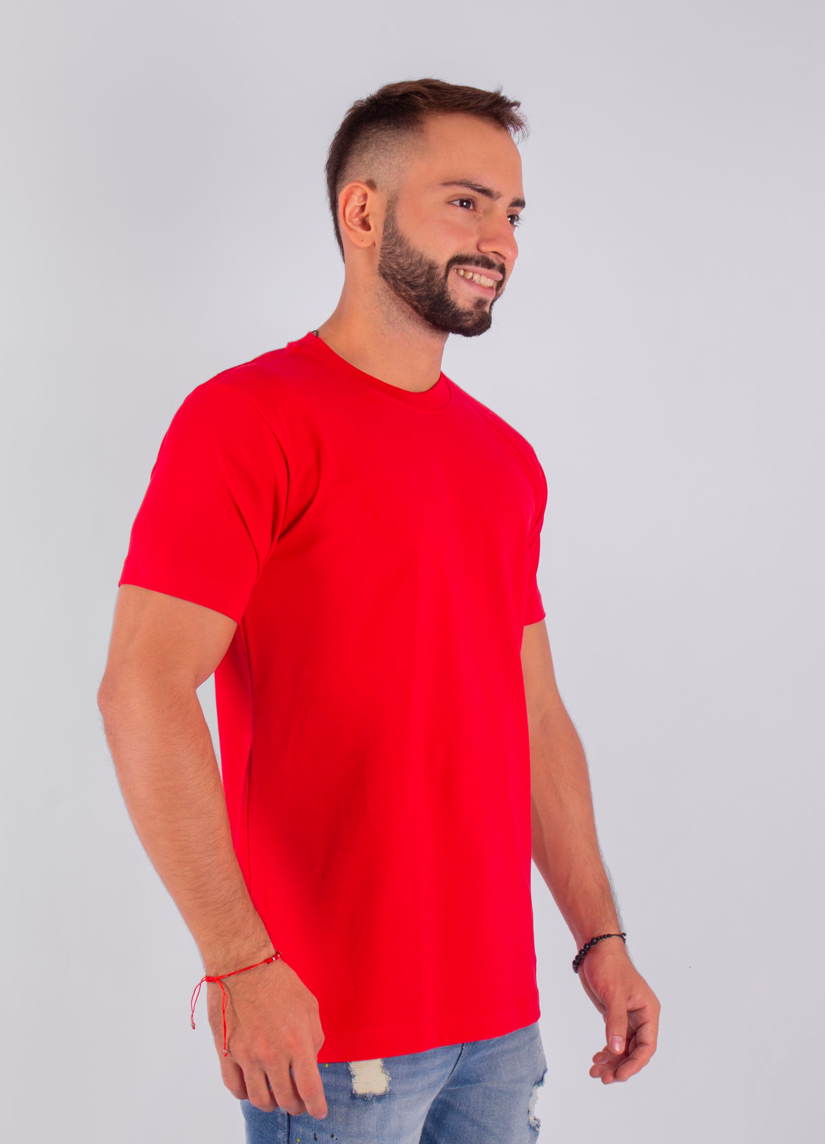 Camiseta hombre basica  roja