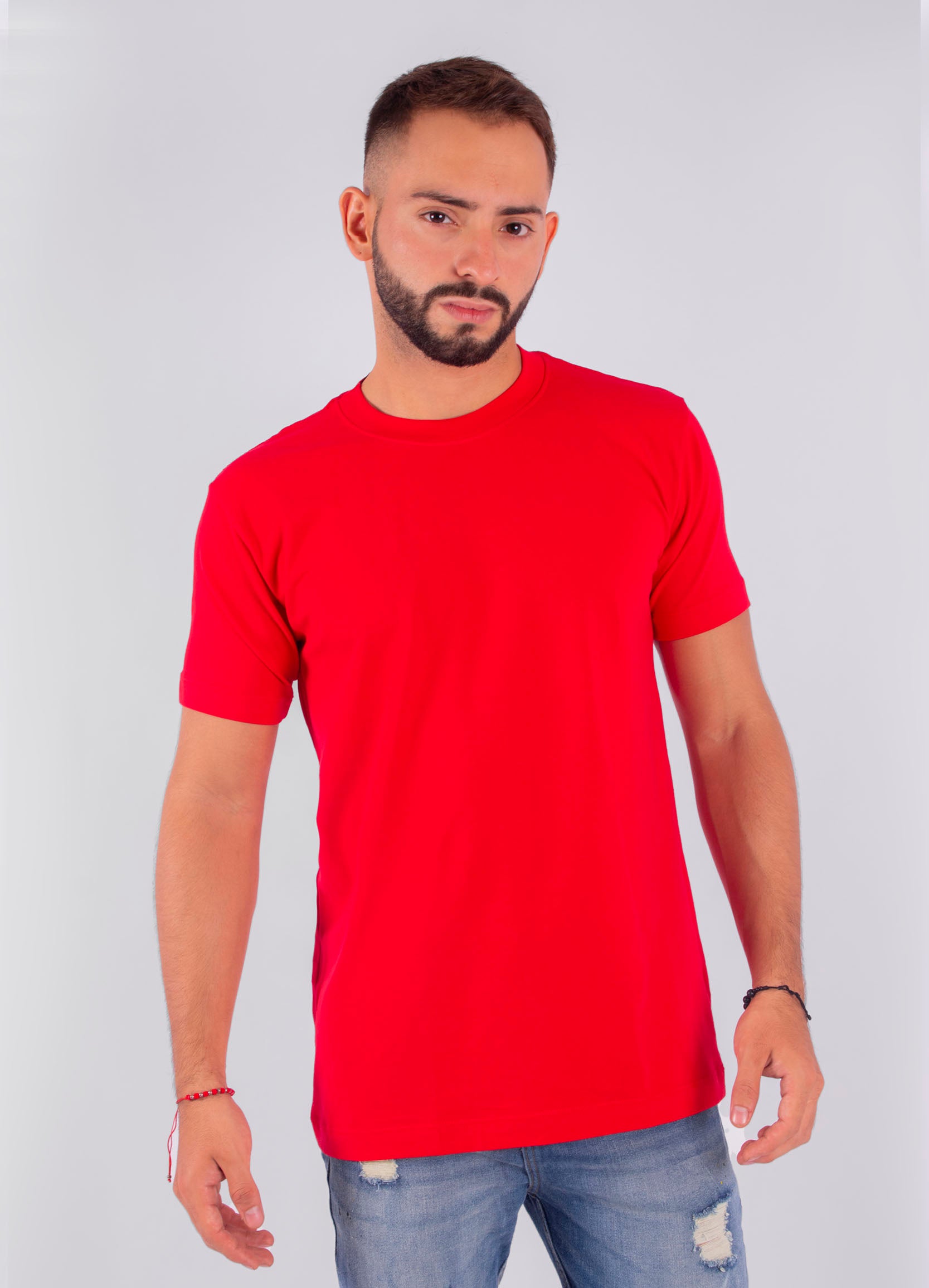 Camiseta hombre basica  roja