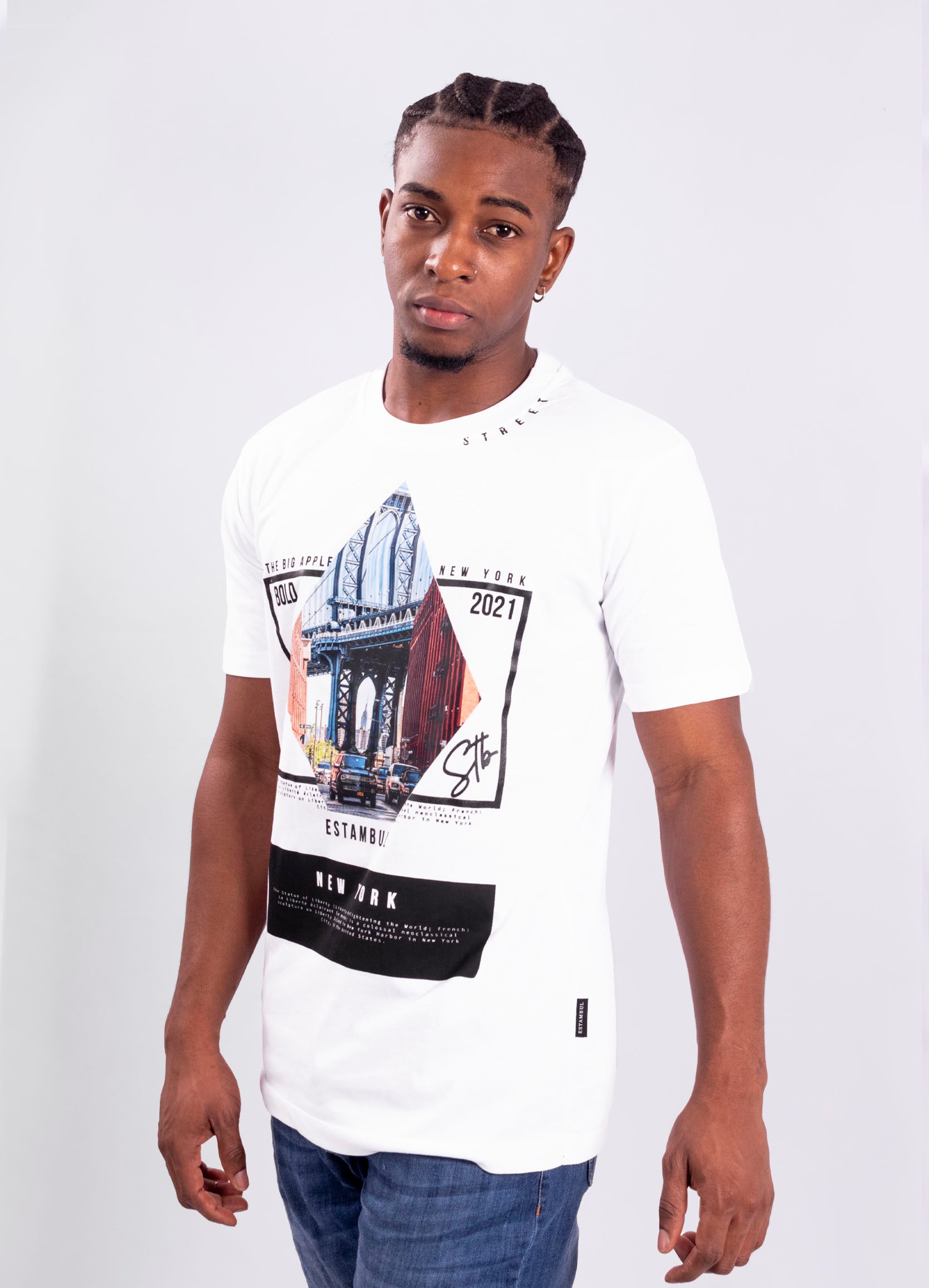 Camiseta hombre estampada New York