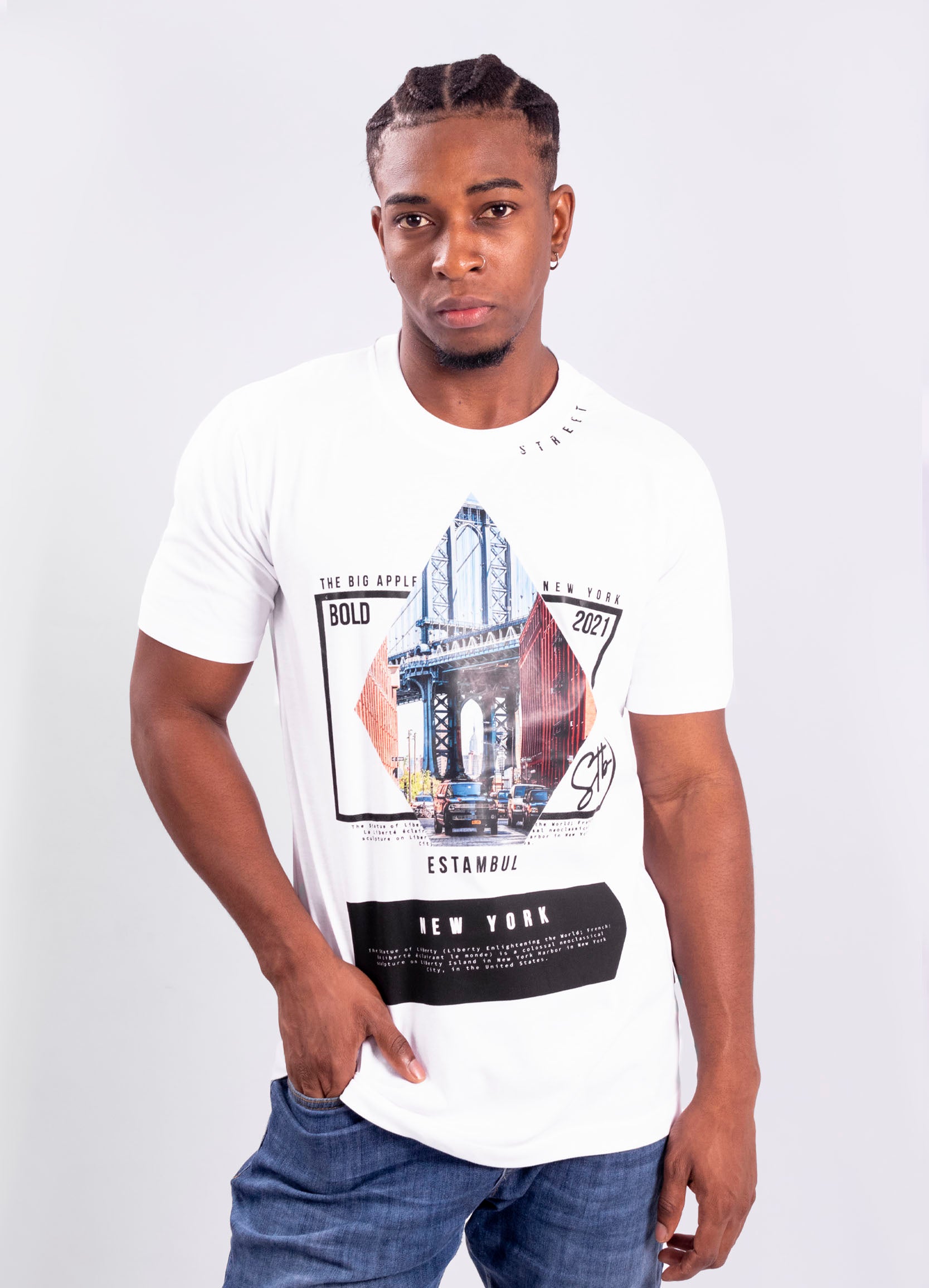 Camiseta hombre estampada New York