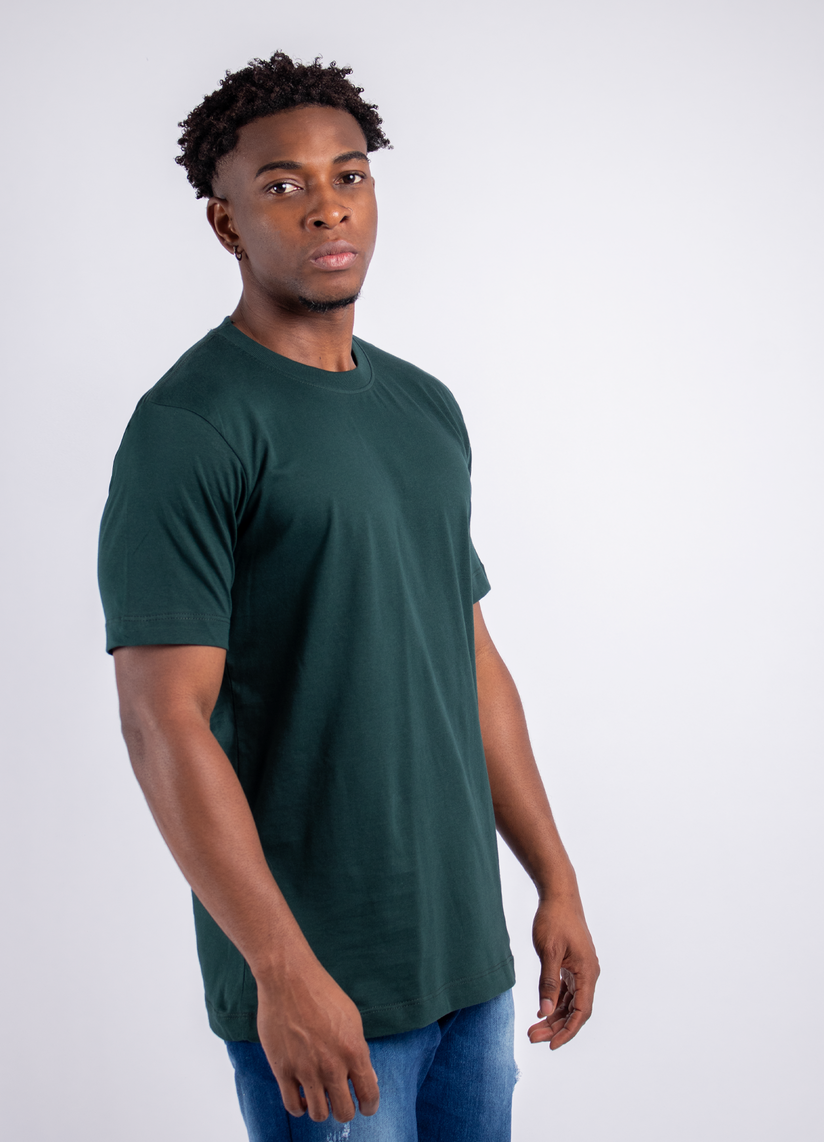 Camiseta hombre basica Verde pino