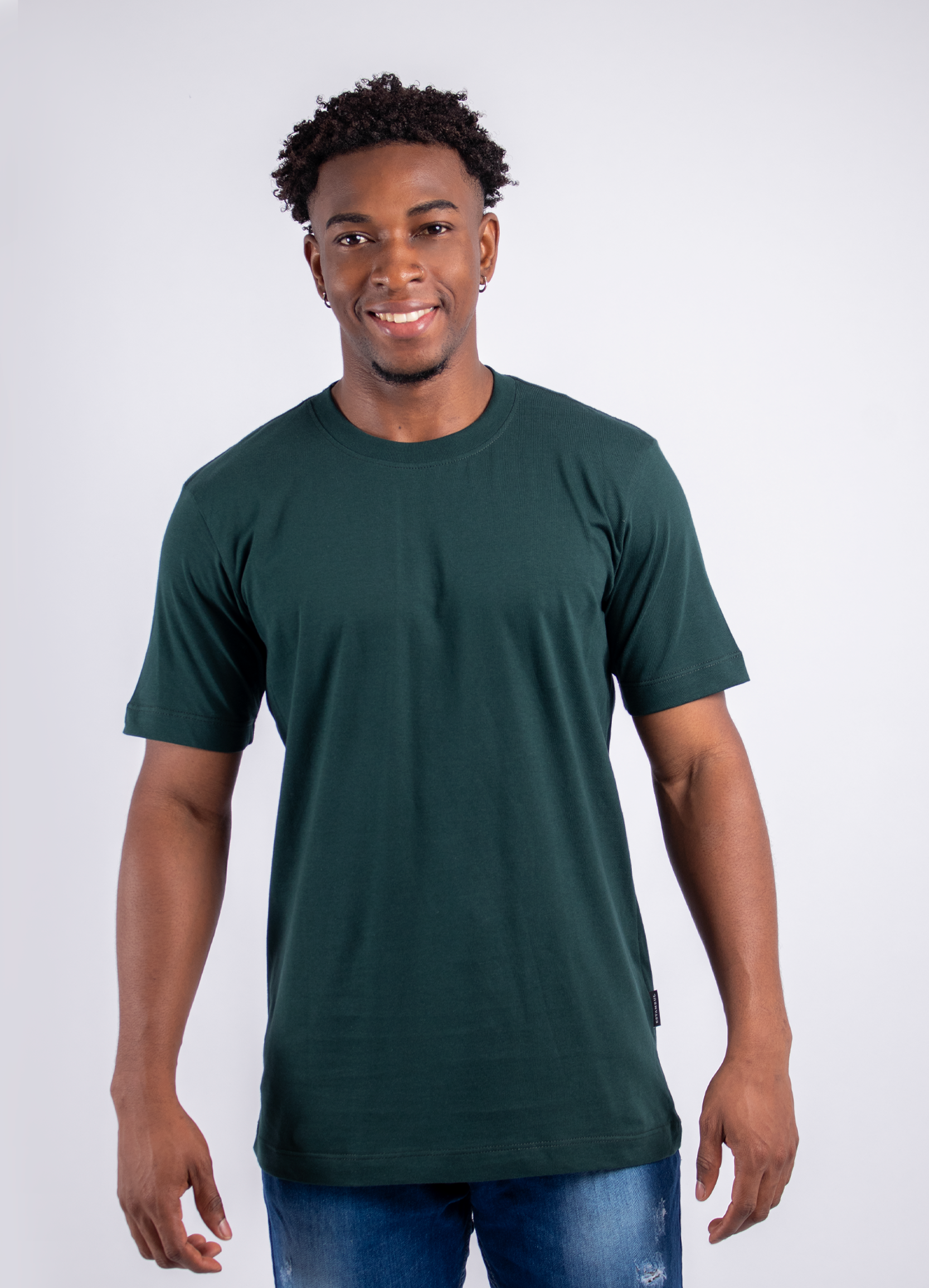 Camiseta hombre basica Verde pino