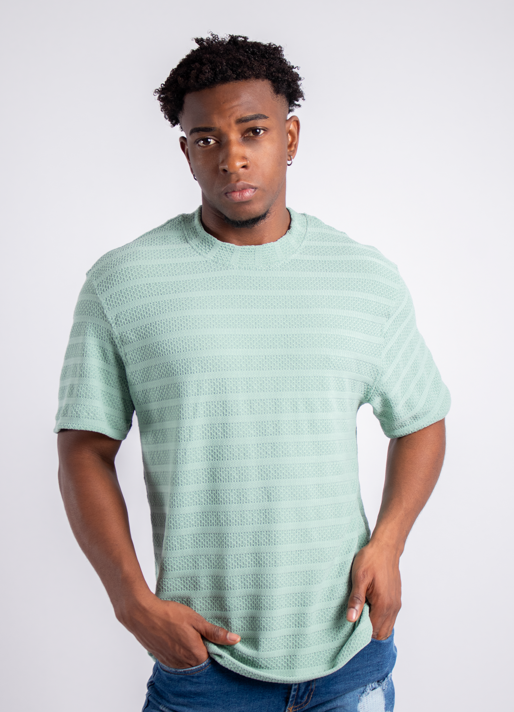 Camiseta hombre R. Textura Verde