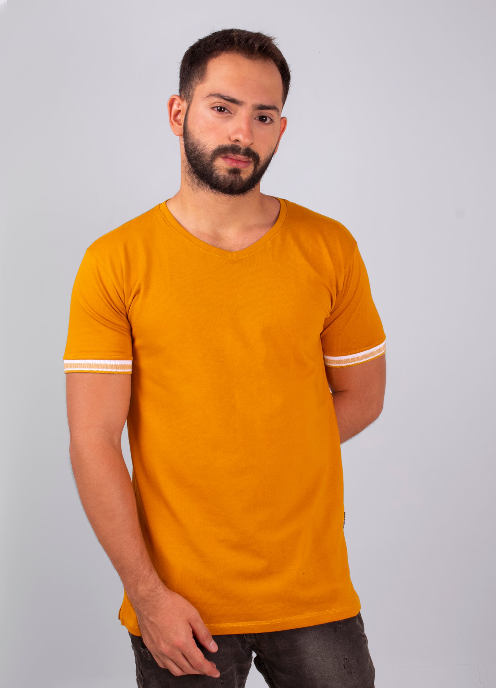 Básica hombre cuello rib #01