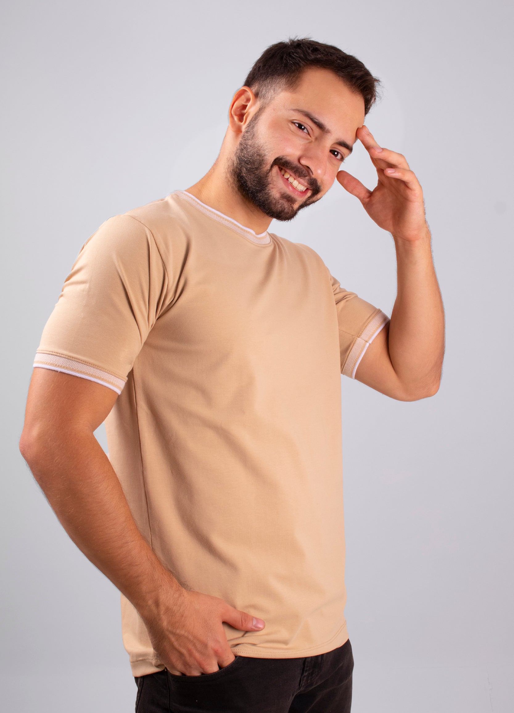 Camiseta hombre Basica Camel