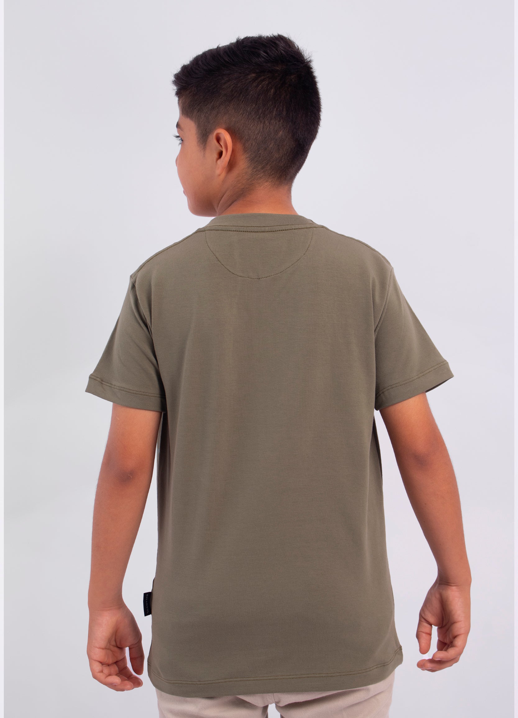 Camiseta niño tela fria camel