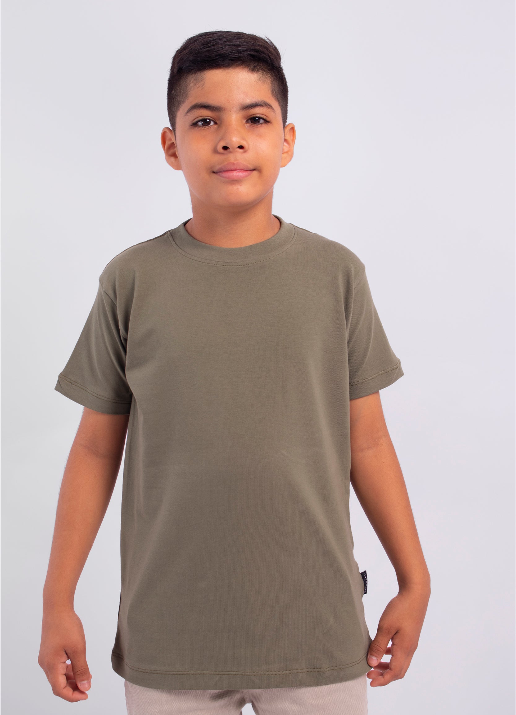 Camiseta niño tela fria camel