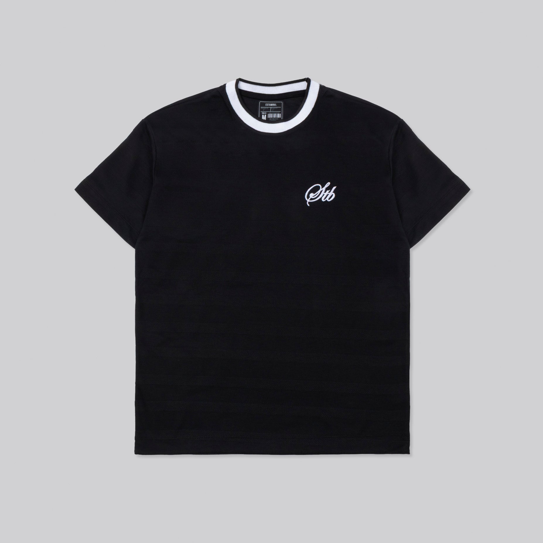 Camiseta hombre textura STB negra