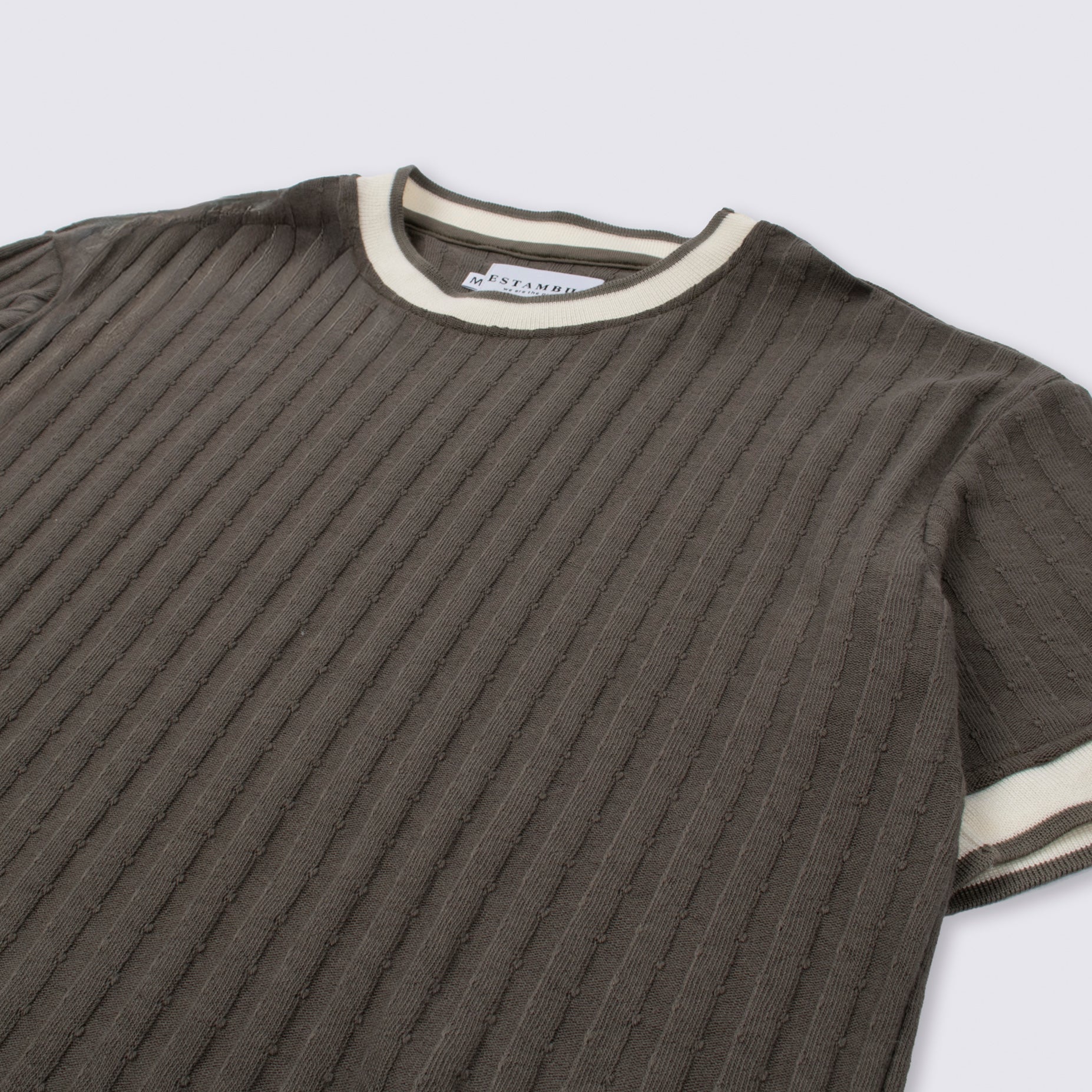 Camiseta Hombre textura Verde Seco