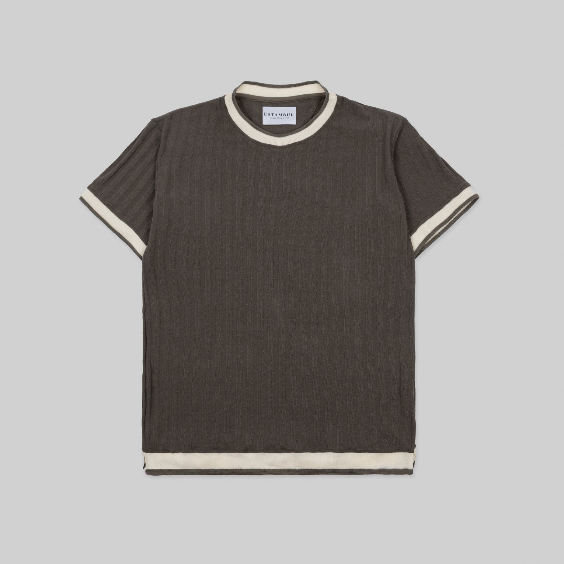 Camiseta Hombre textura Verde Seco