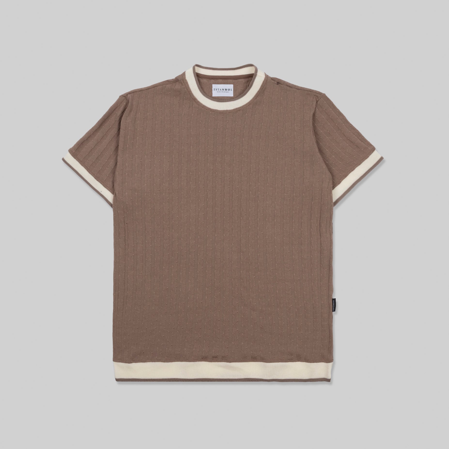 Camiseta Hombre textura Taupe