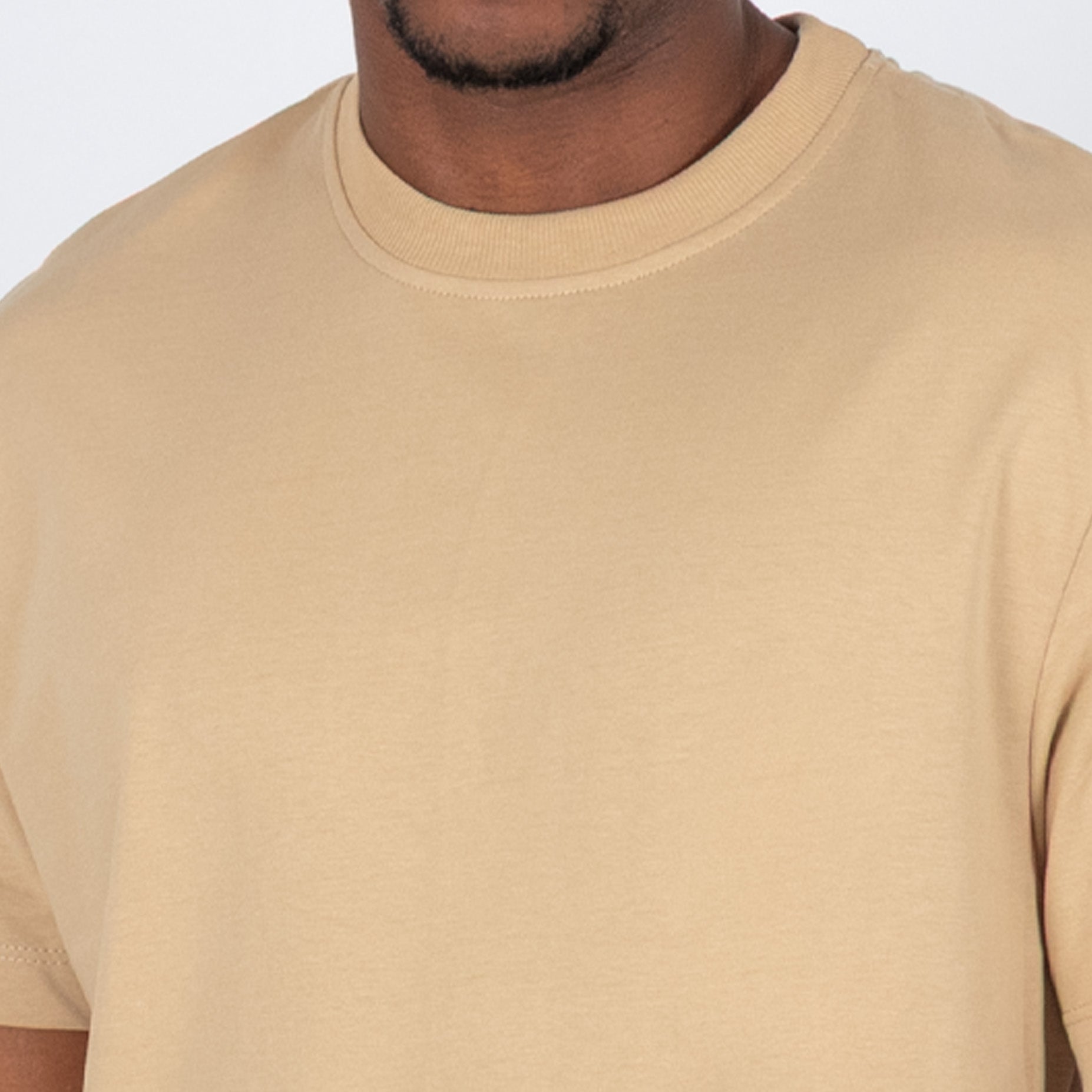 Camiseta hombre basica camel