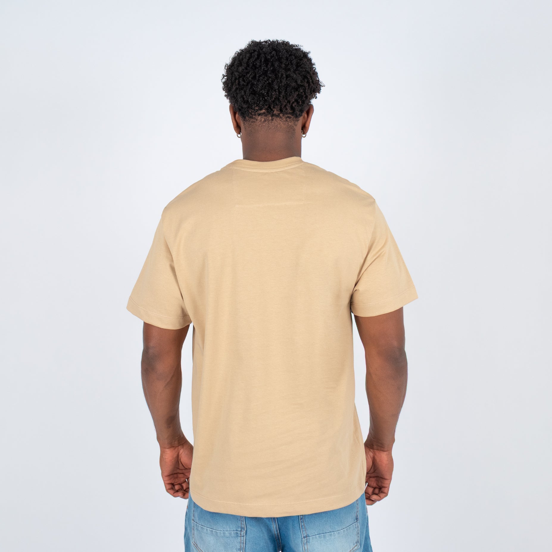 Camiseta hombre basica camel