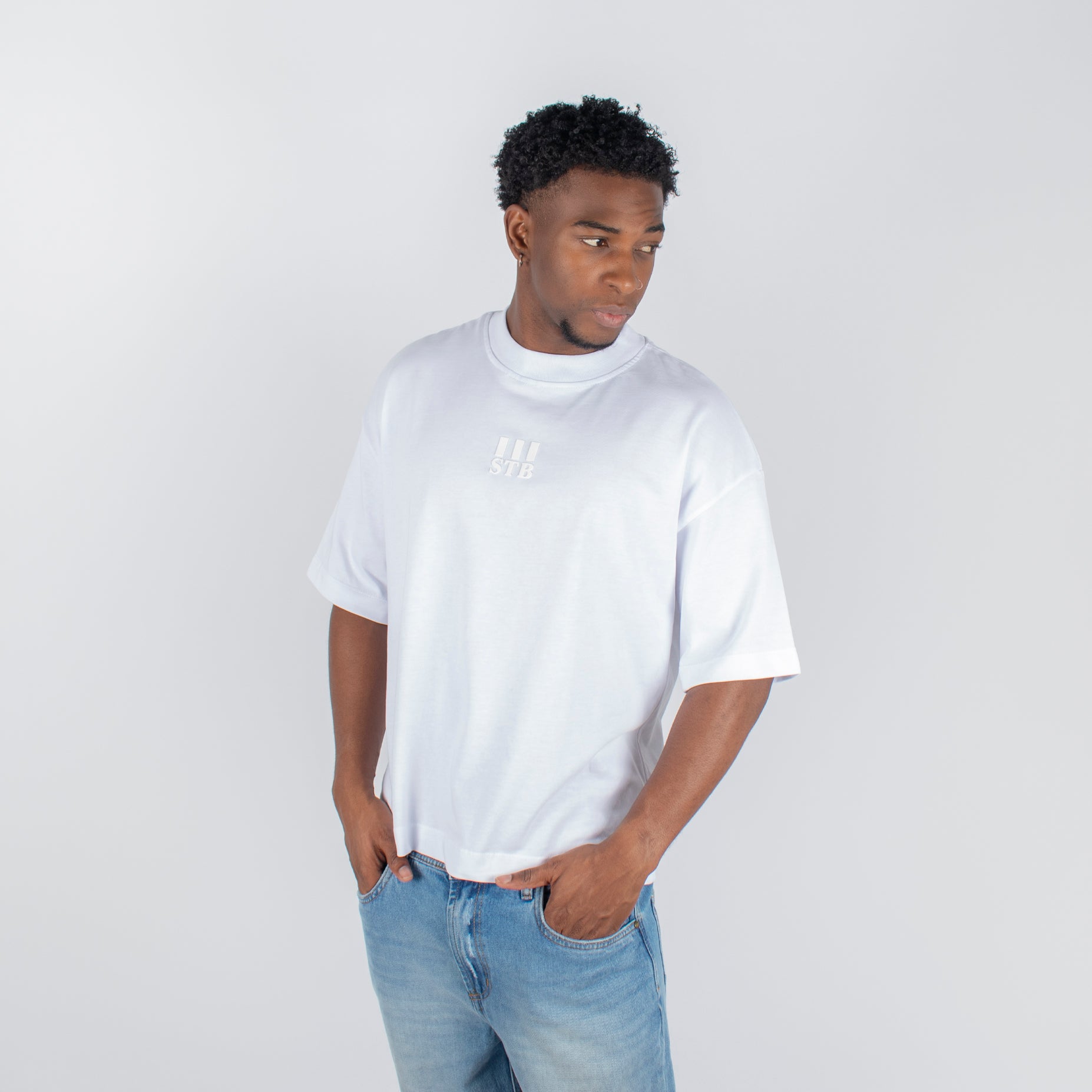 Camiseta hombre Boxi fit blanca