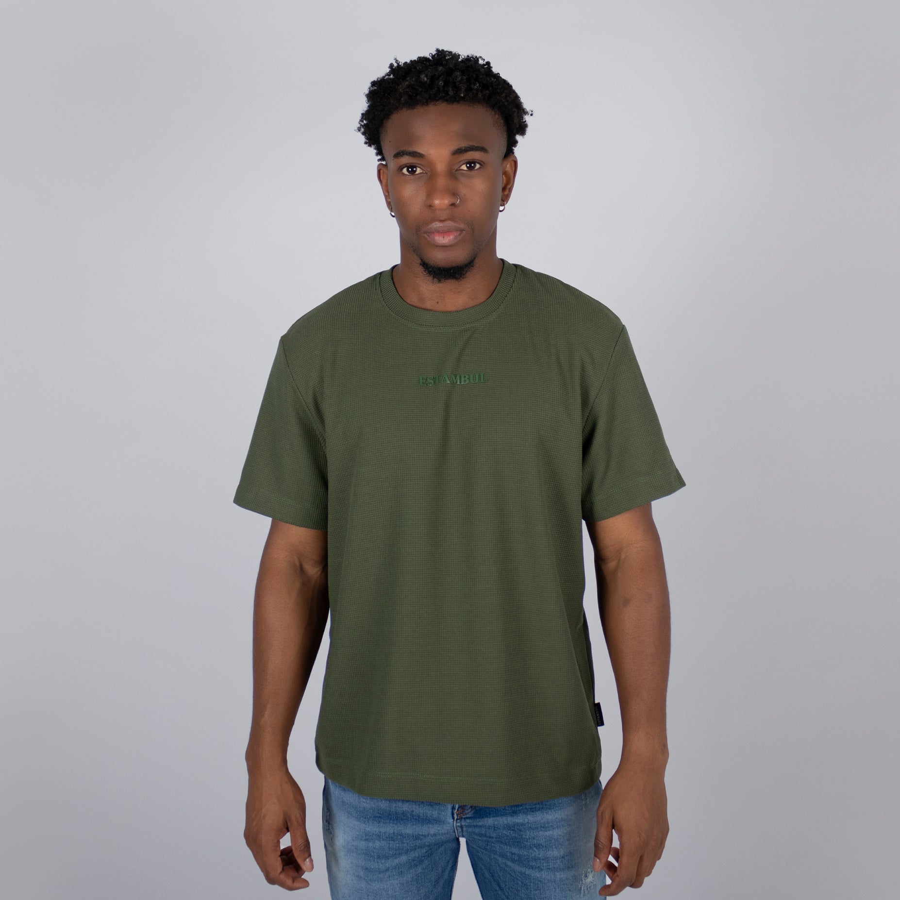 Oversize hombre basica olive