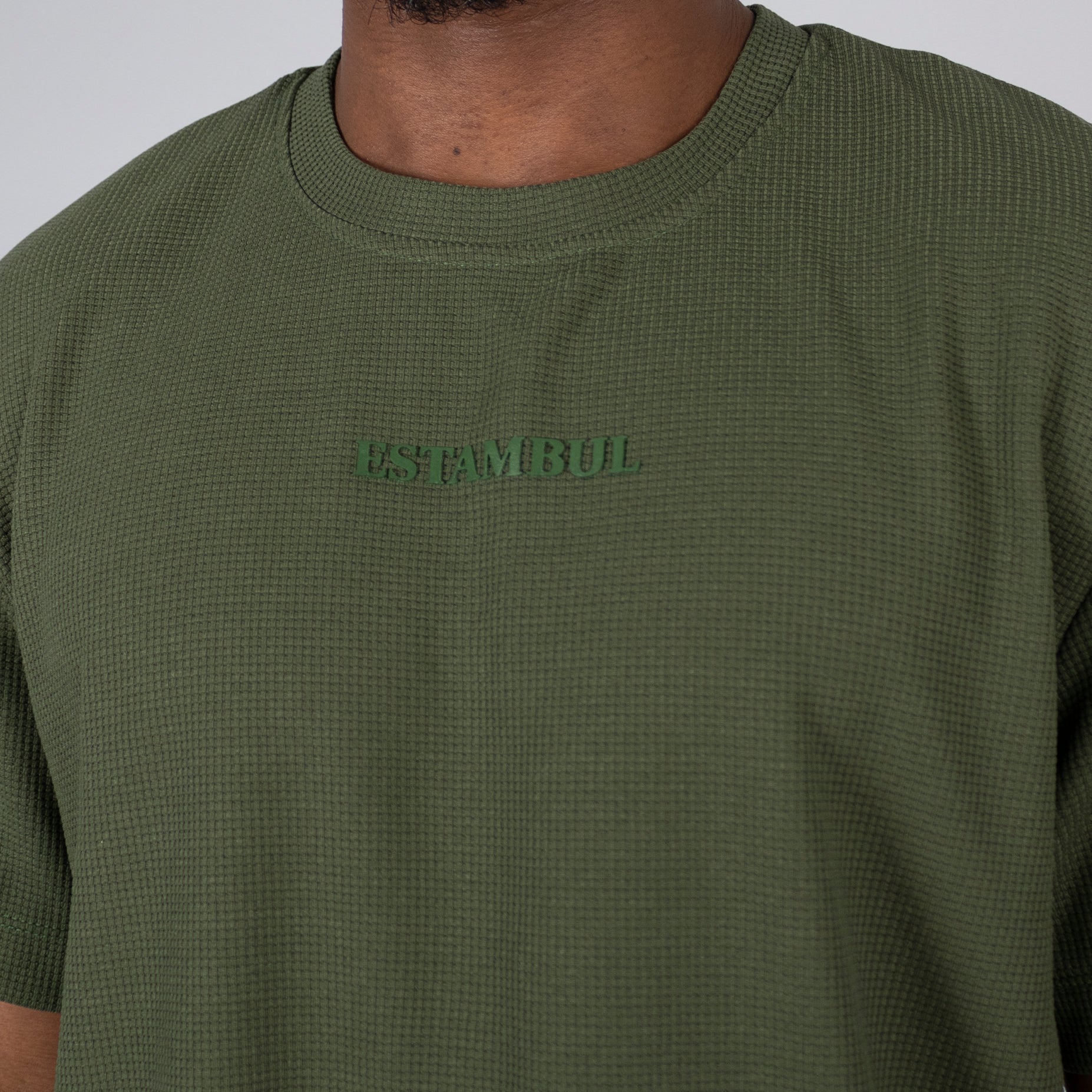 Oversize hombre basica olive