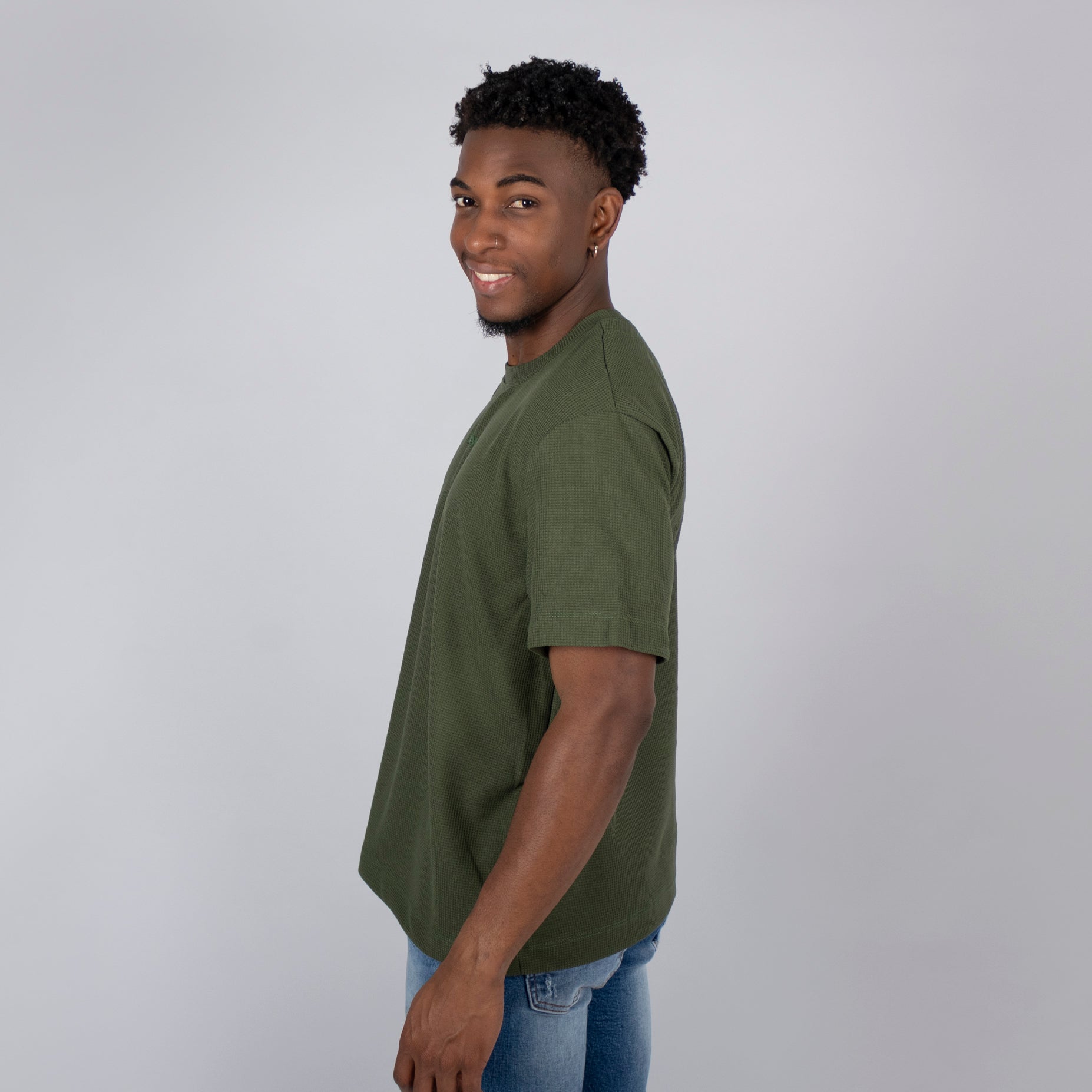 Oversize hombre basica olive