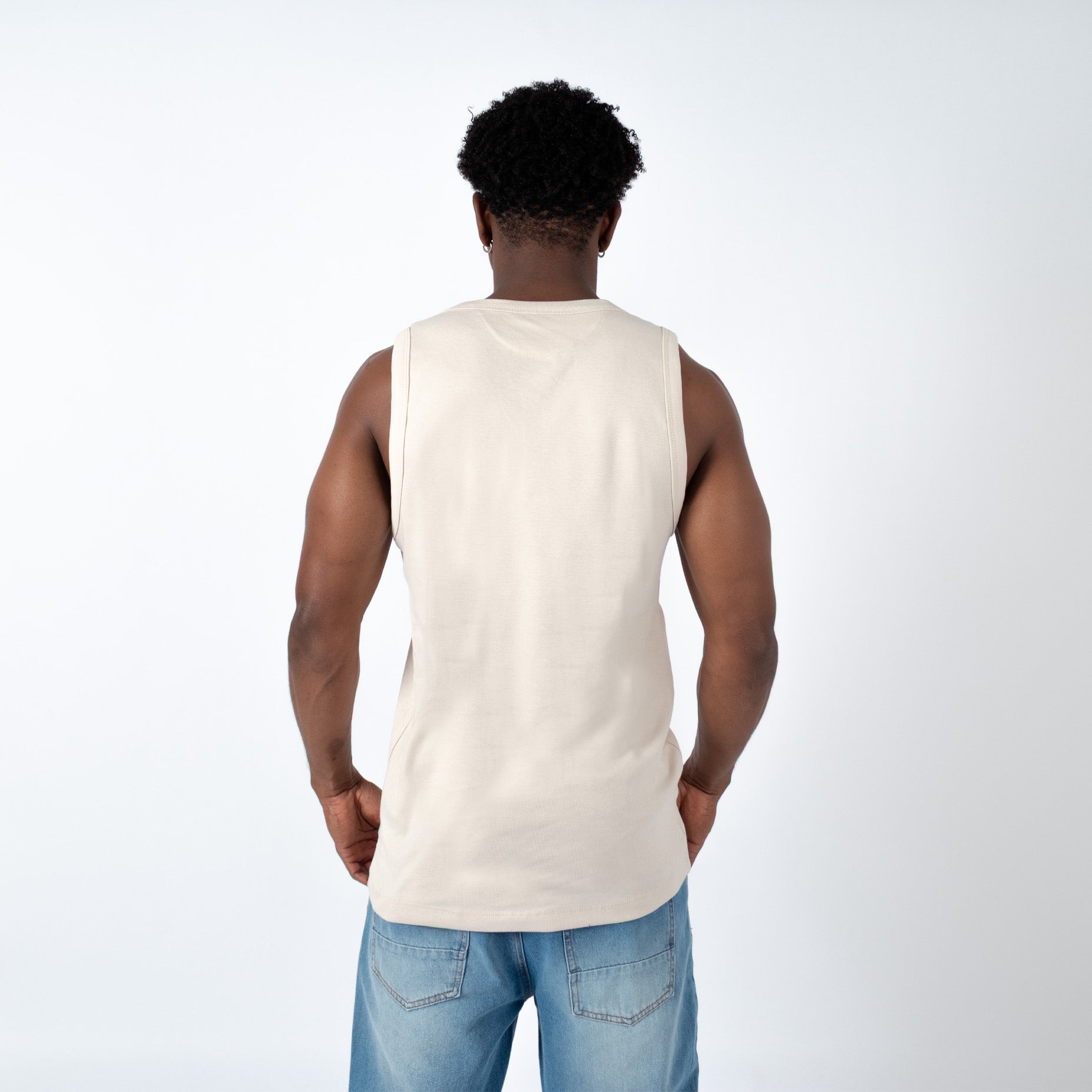 Camisilla hombre rib beige