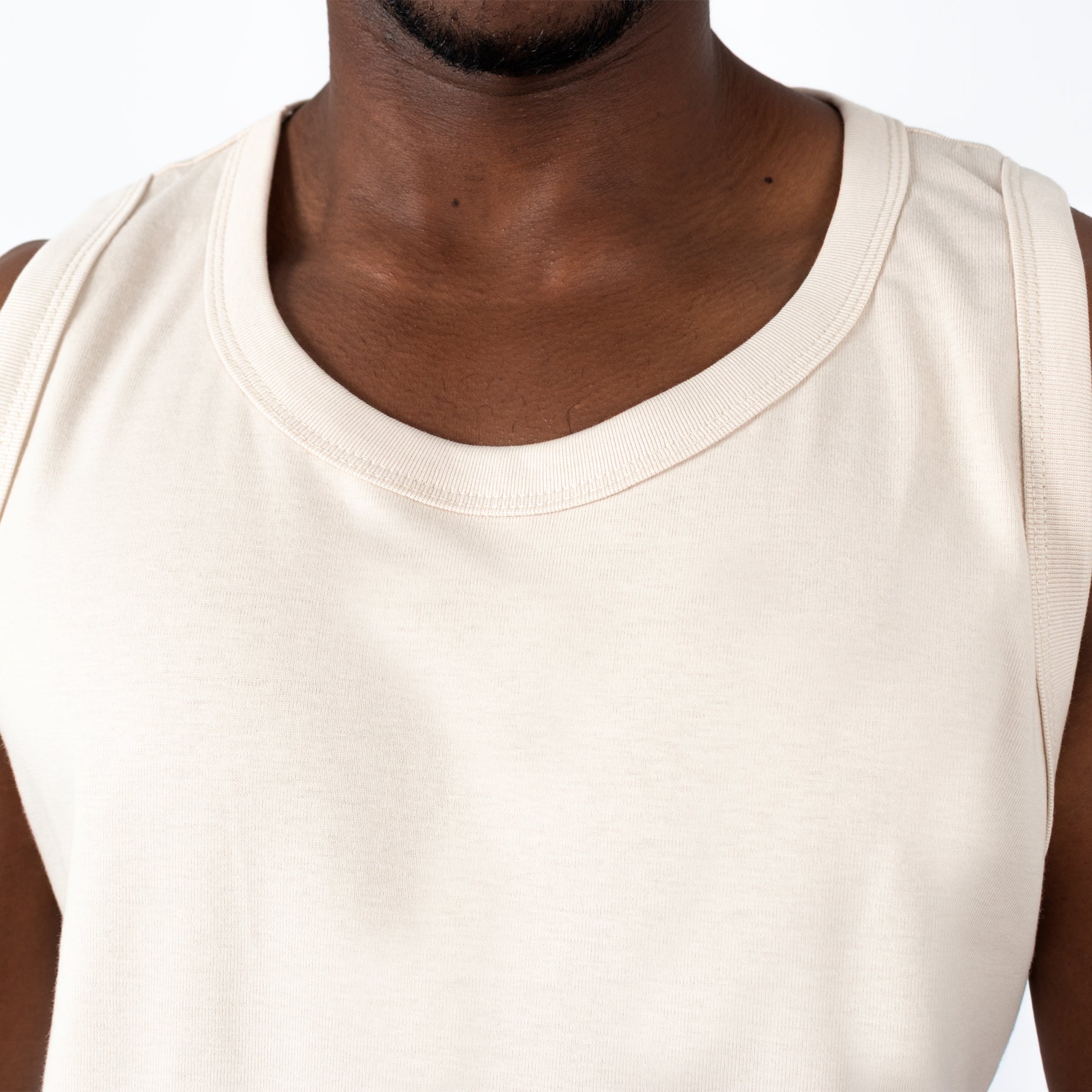 Camisilla hombre rib beige