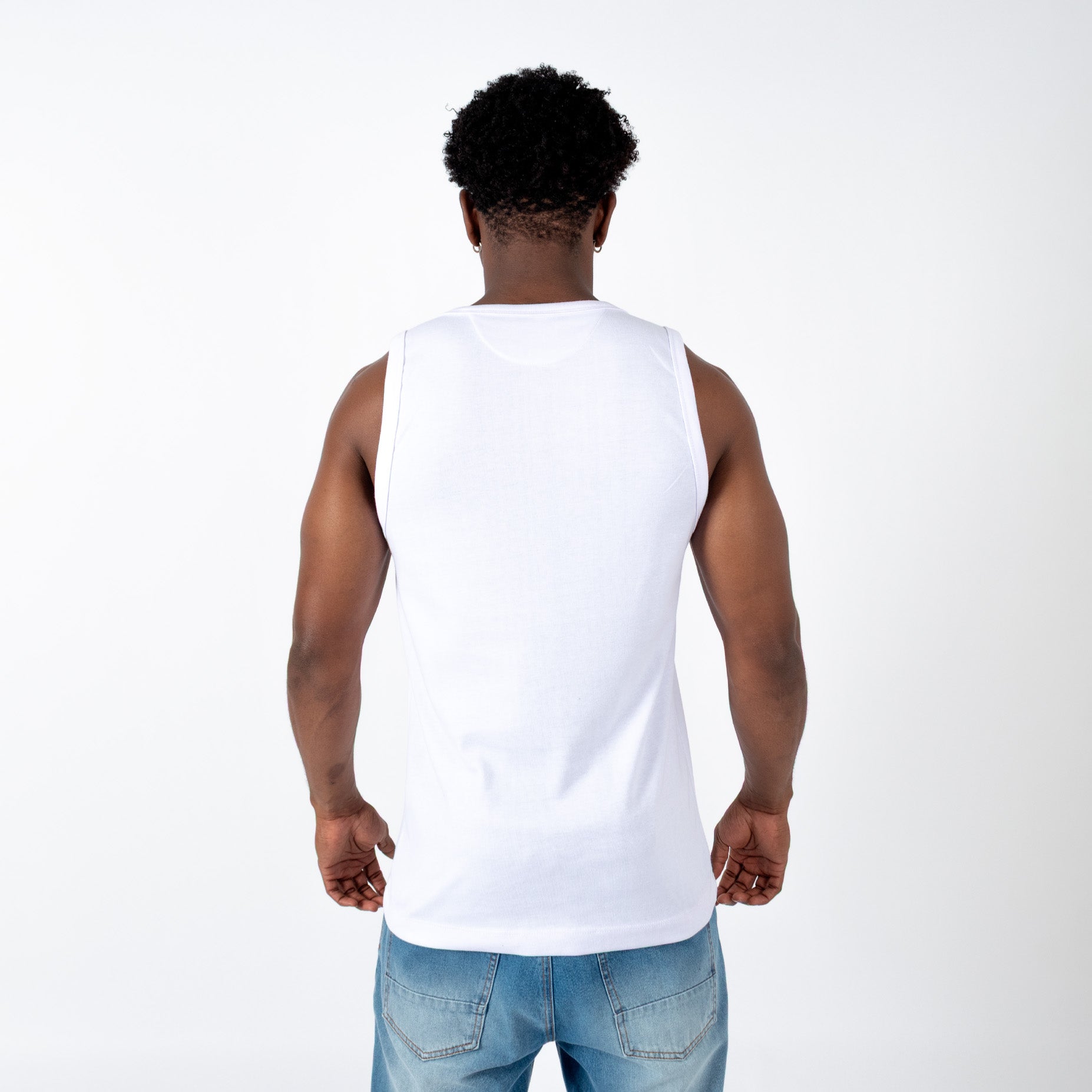 Camisilla hombre rib blanca