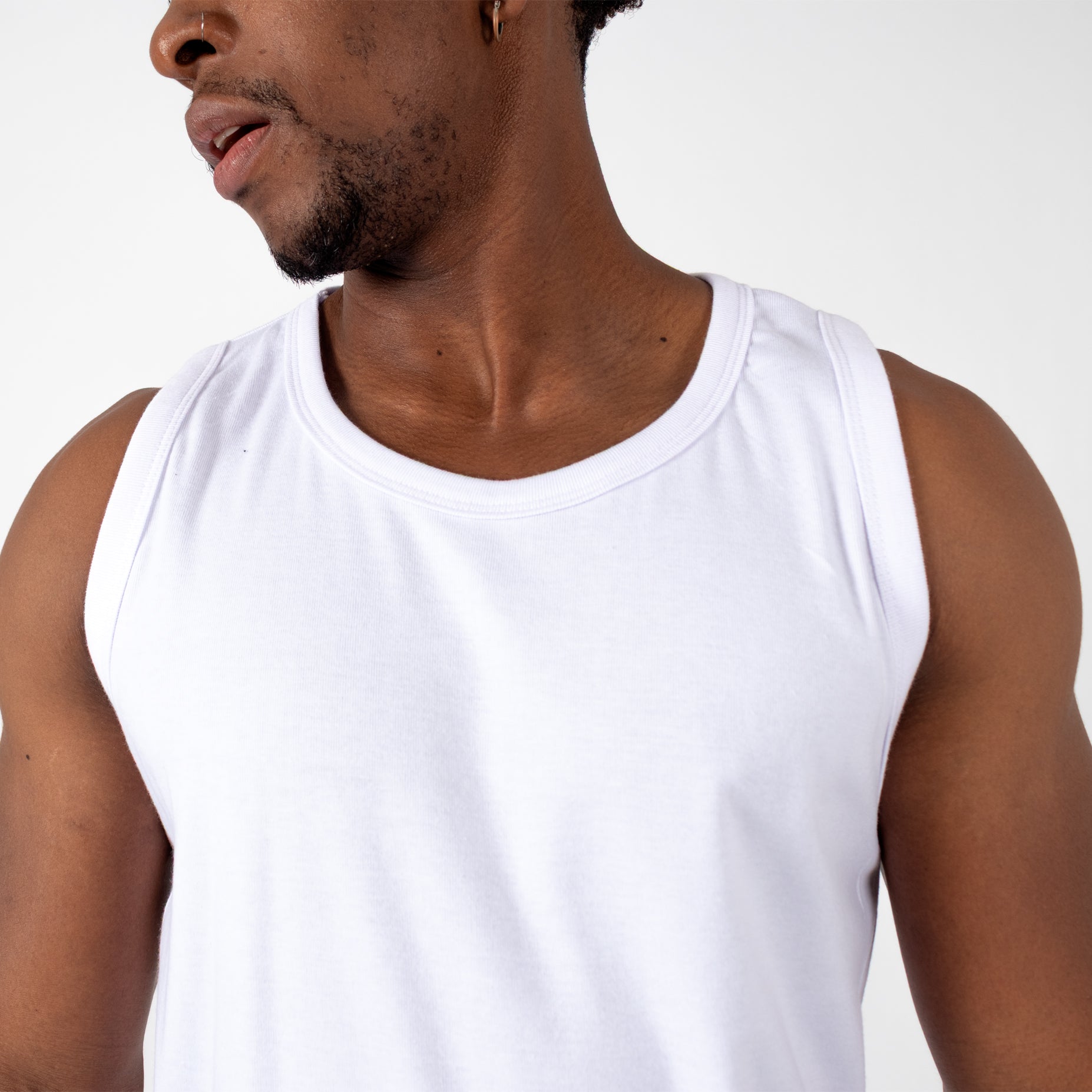 Camisilla hombre rib blanca