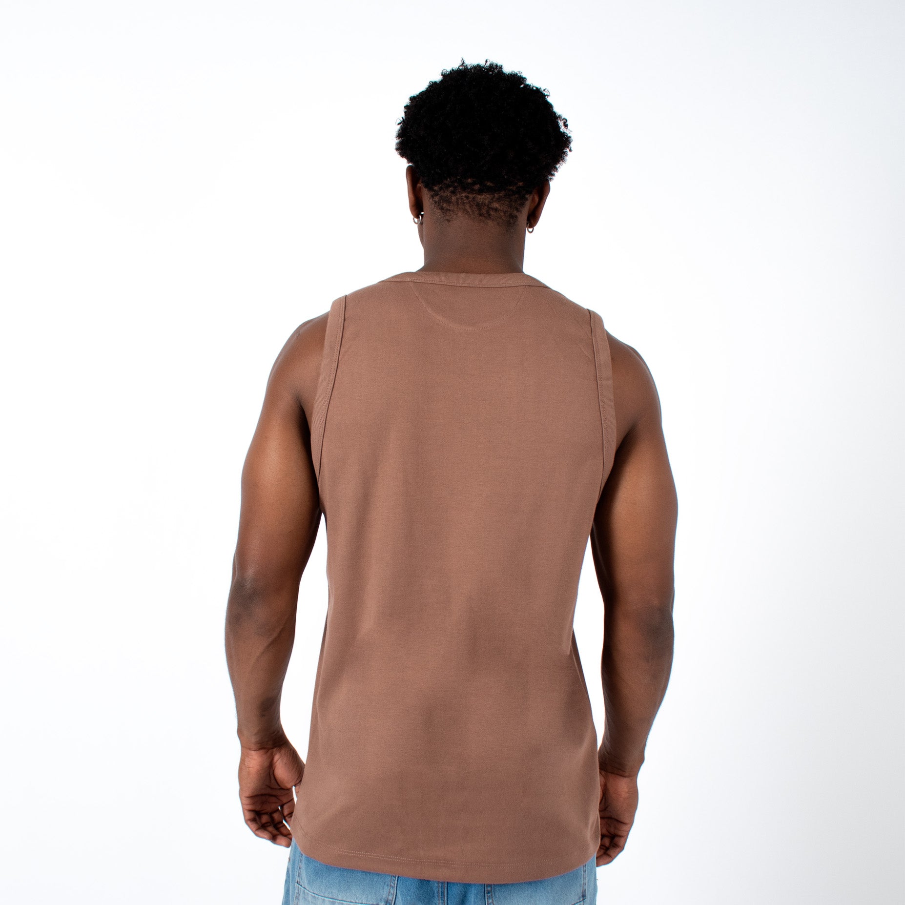 Camisilla hombre rib cafe