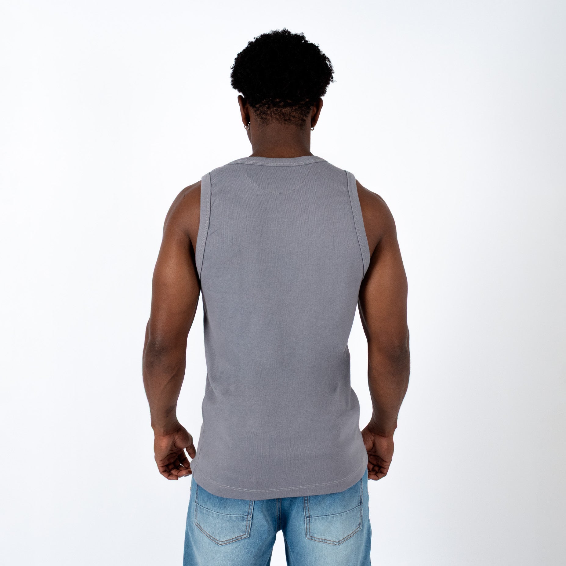 Camisilla hombre rib gris clara