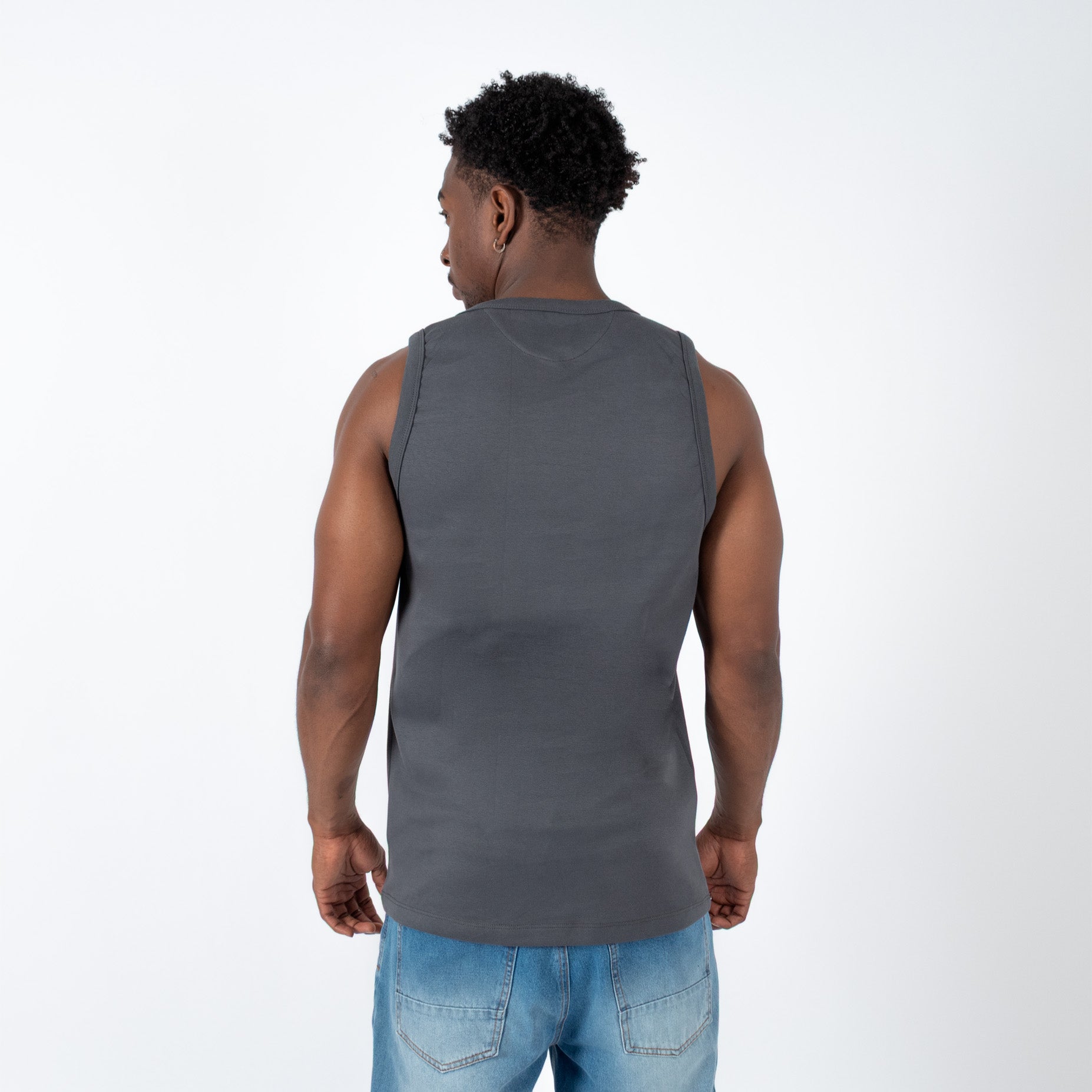 Camisilla hombre rib gris oscura