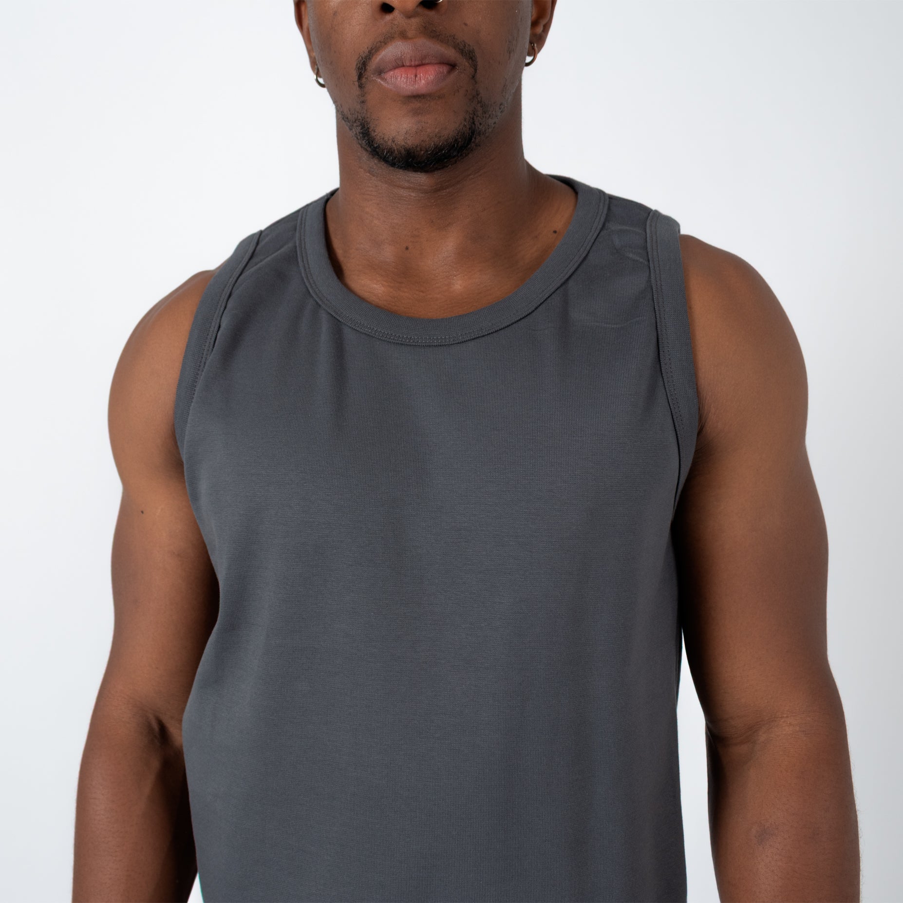 Camisilla hombre rib gris oscura