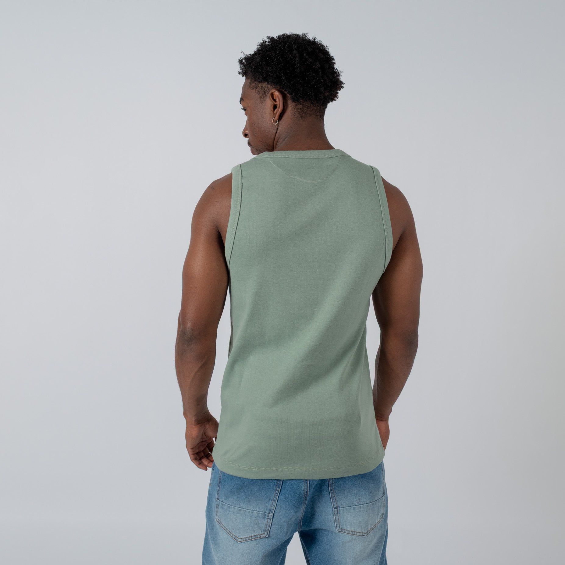 Camisilla hombre rib verde