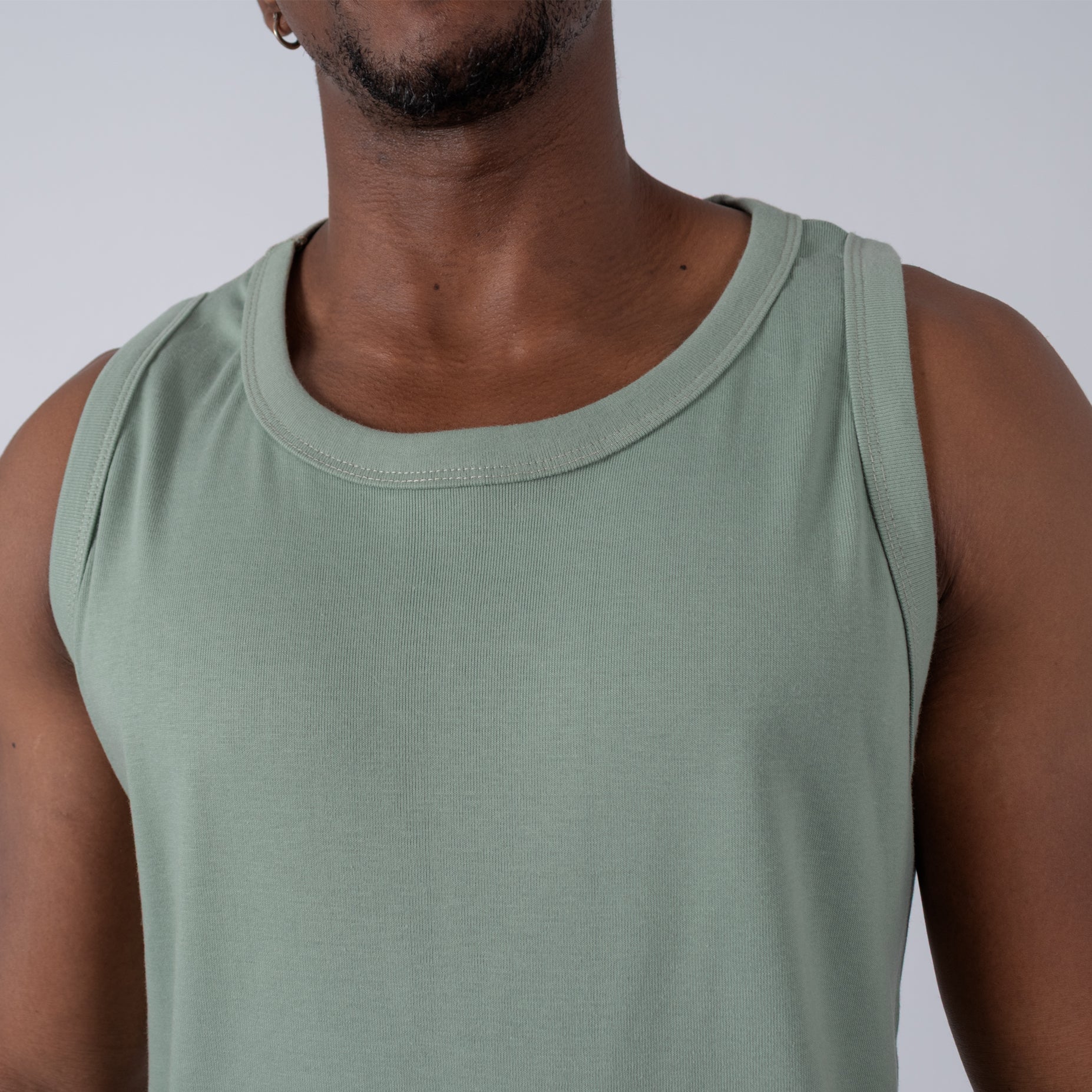 Camisilla hombre rib verde