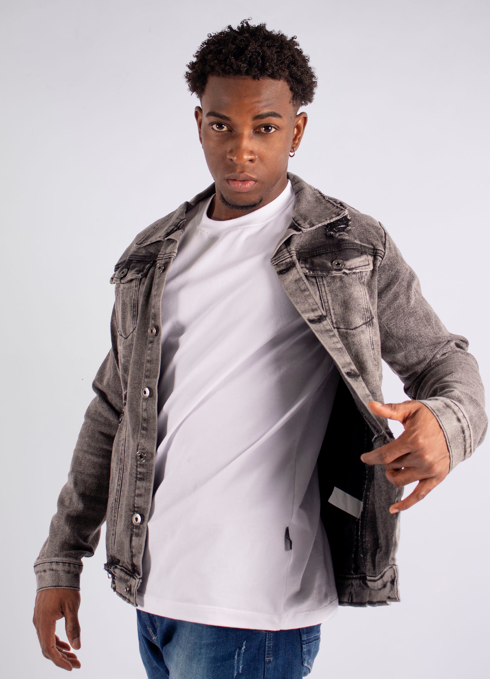 Chaqueta hombre gris