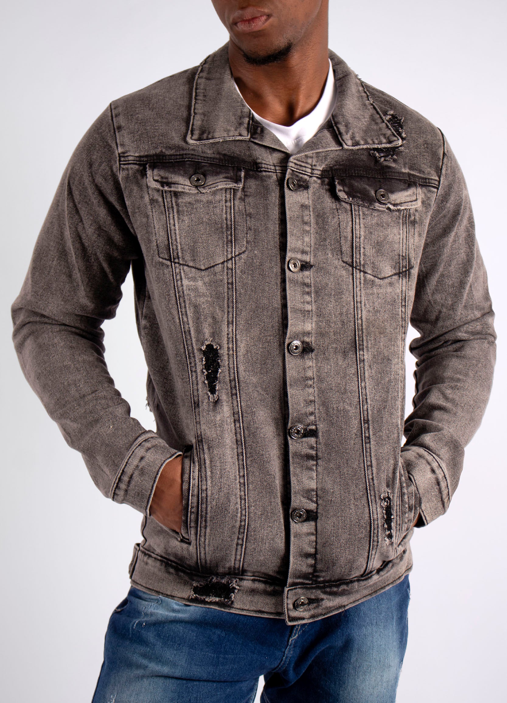 Chaqueta hombre gris