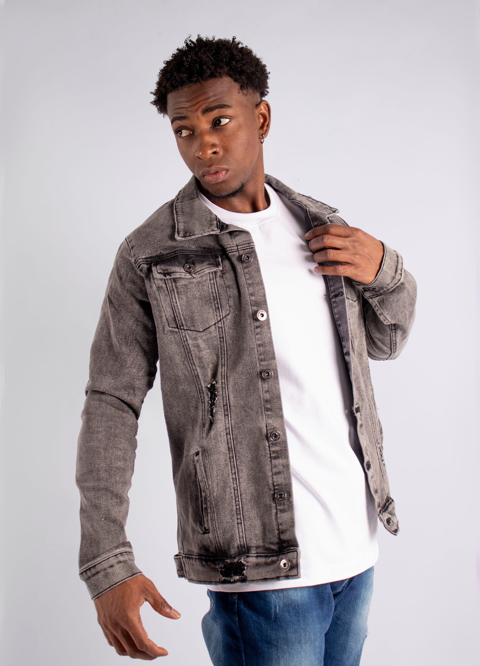 Chaqueta hombre gris