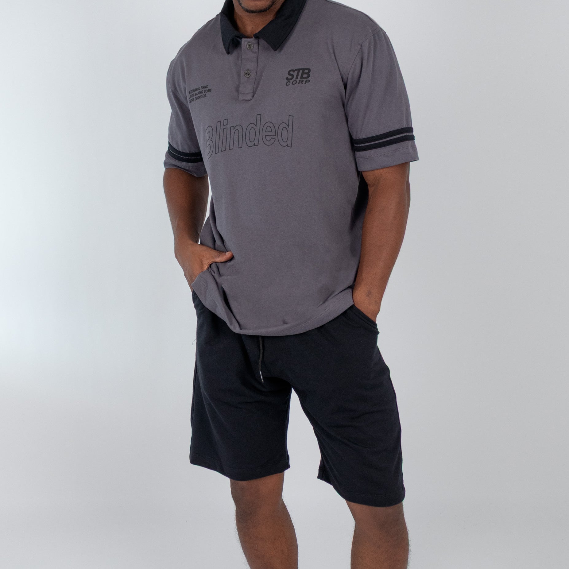 Conjunto hombre polo gris