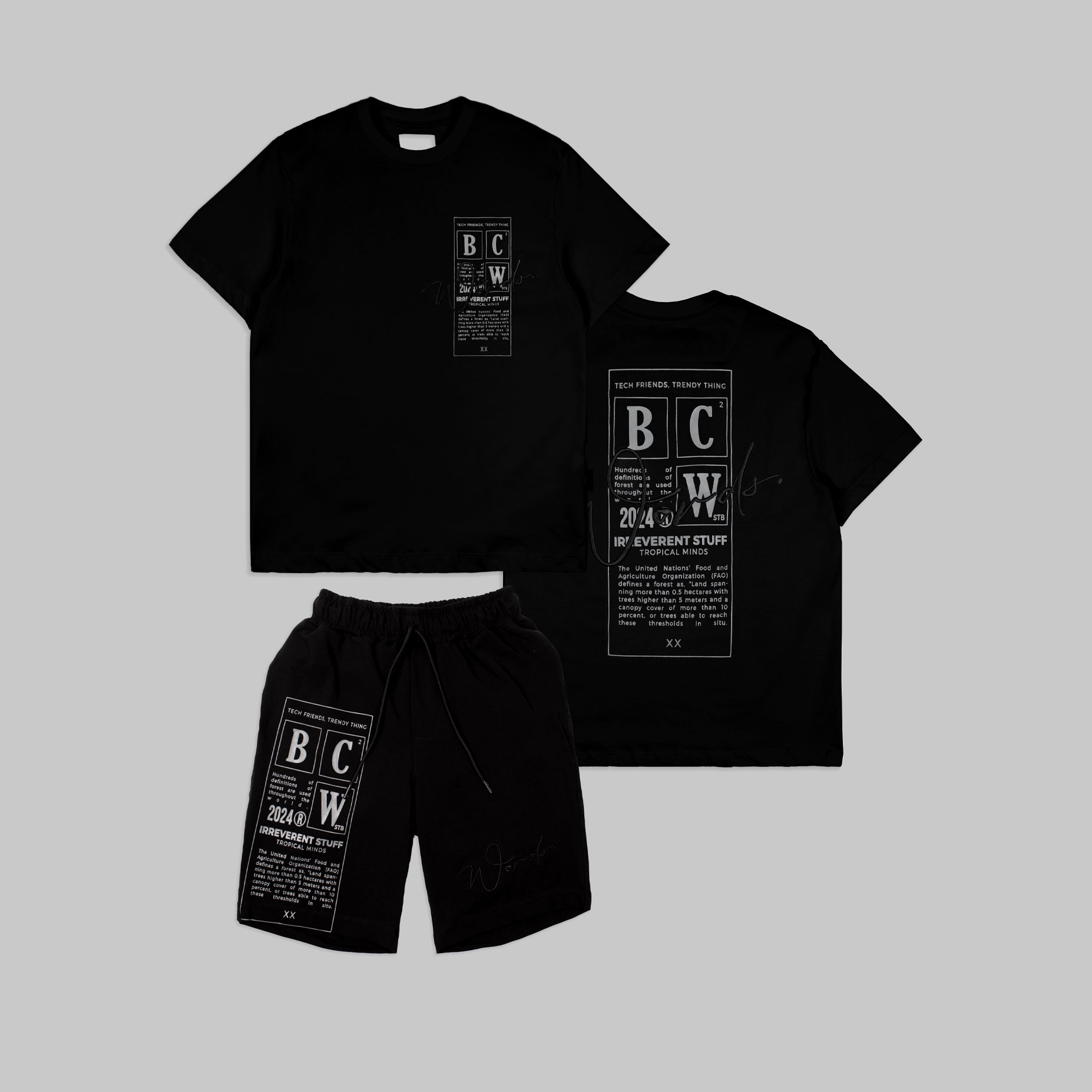 Conjunto hombre bordado BCW