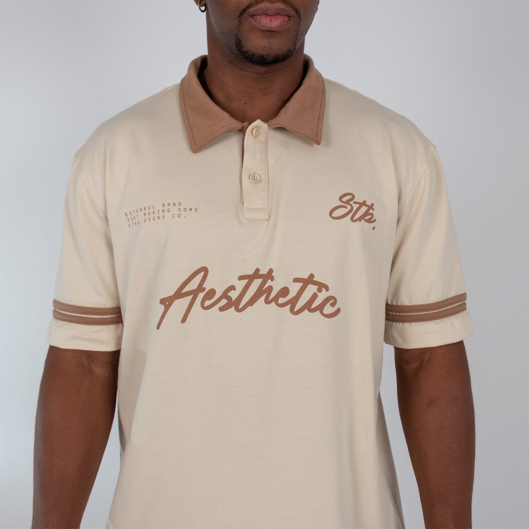 Conjunto hombre polo marfil