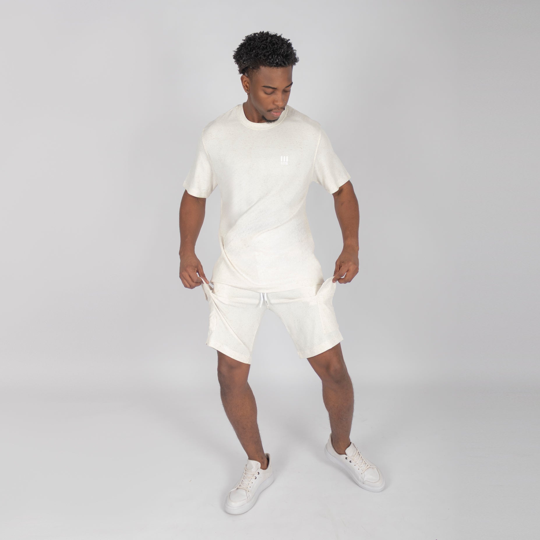 Conjunto hombre textura natural