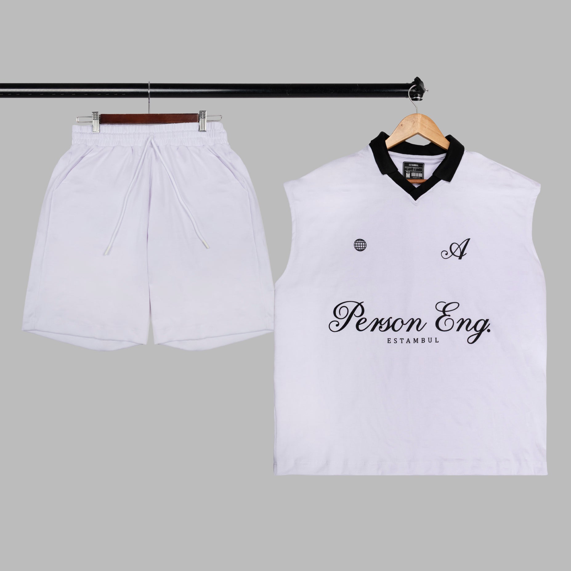 Conjunto hombre textura blanca