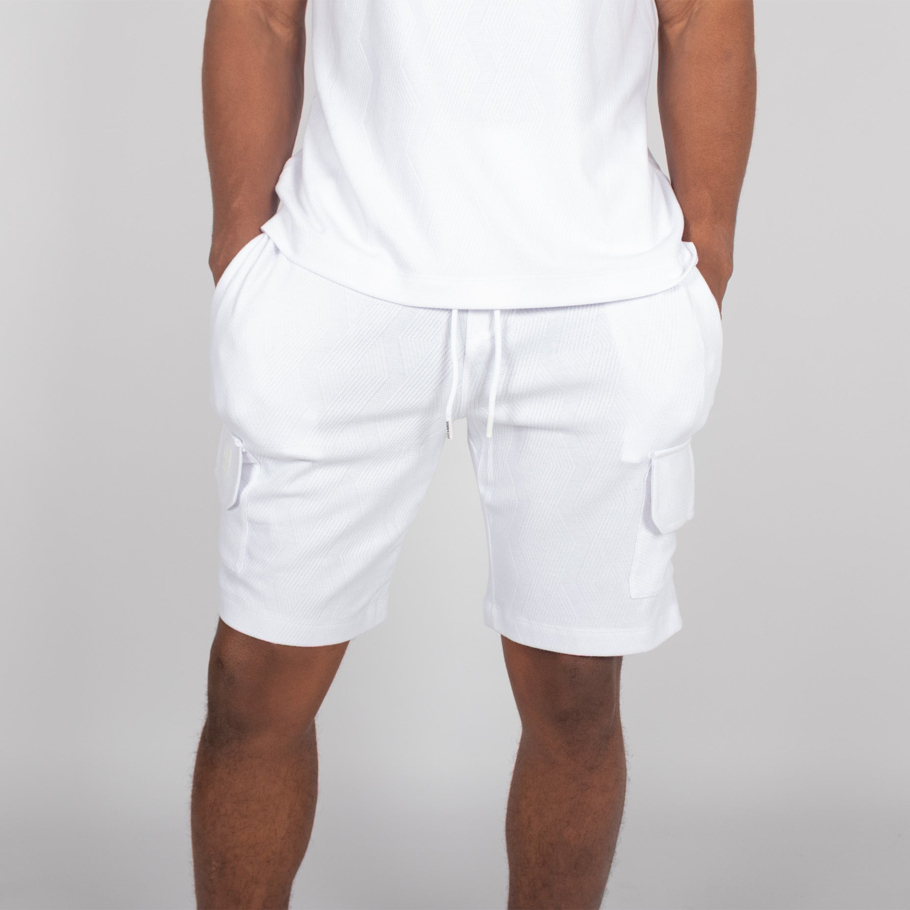 Conjunto hombre textura blanco