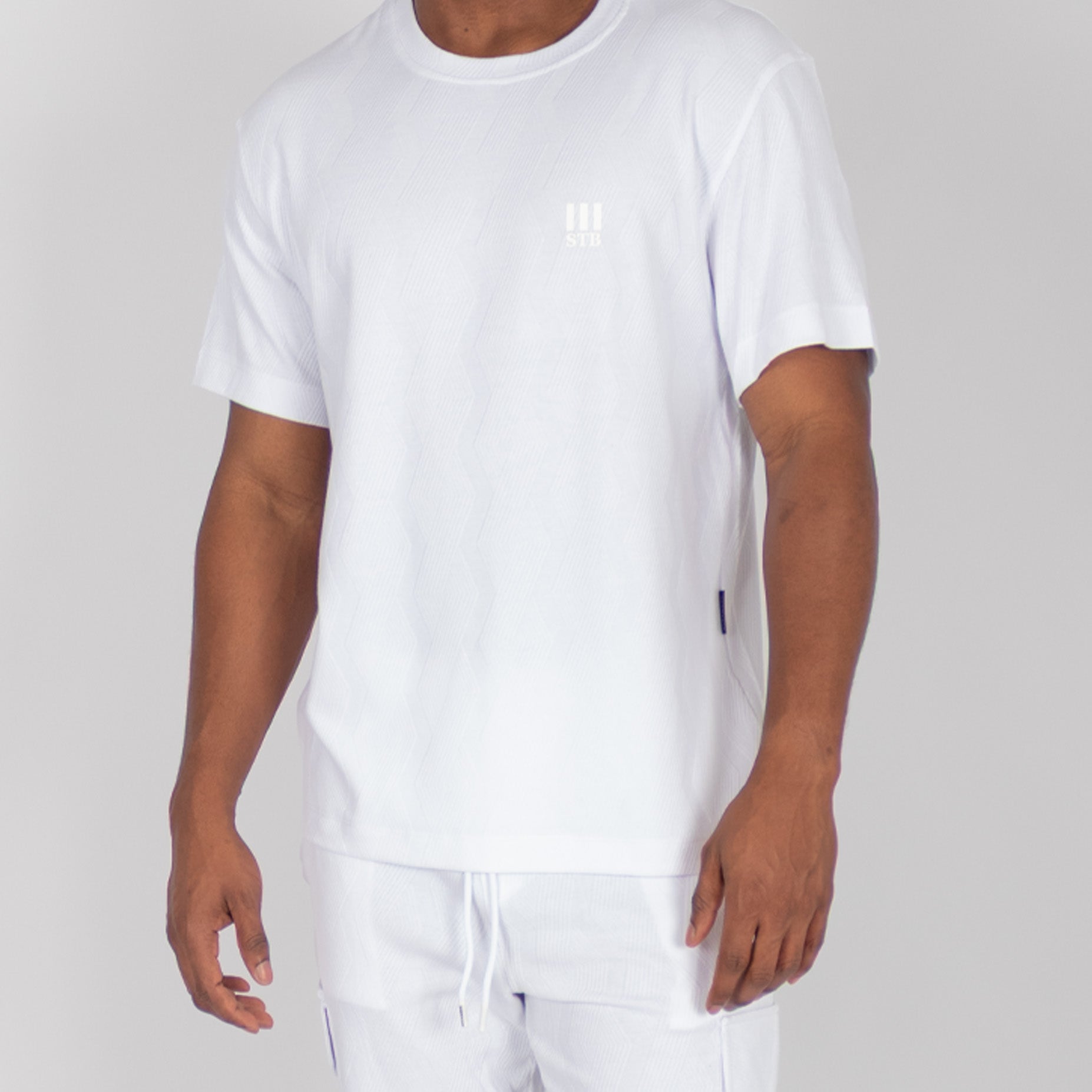 Conjunto hombre textura blanco